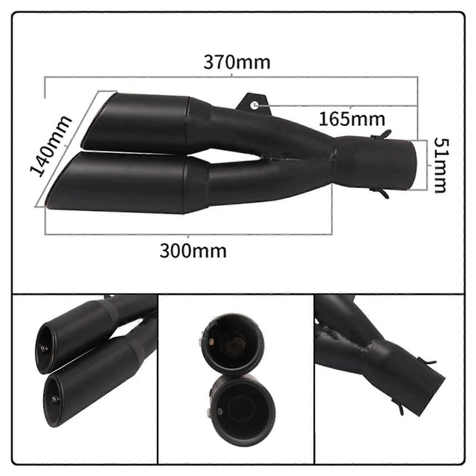 Motorcycle Motorcycle SlipOn Exhaust Modified Dual Hole Pipe DB Killer Muffler Middle Link Pipe For NC700 For NC750 NC750X (Color: 5)