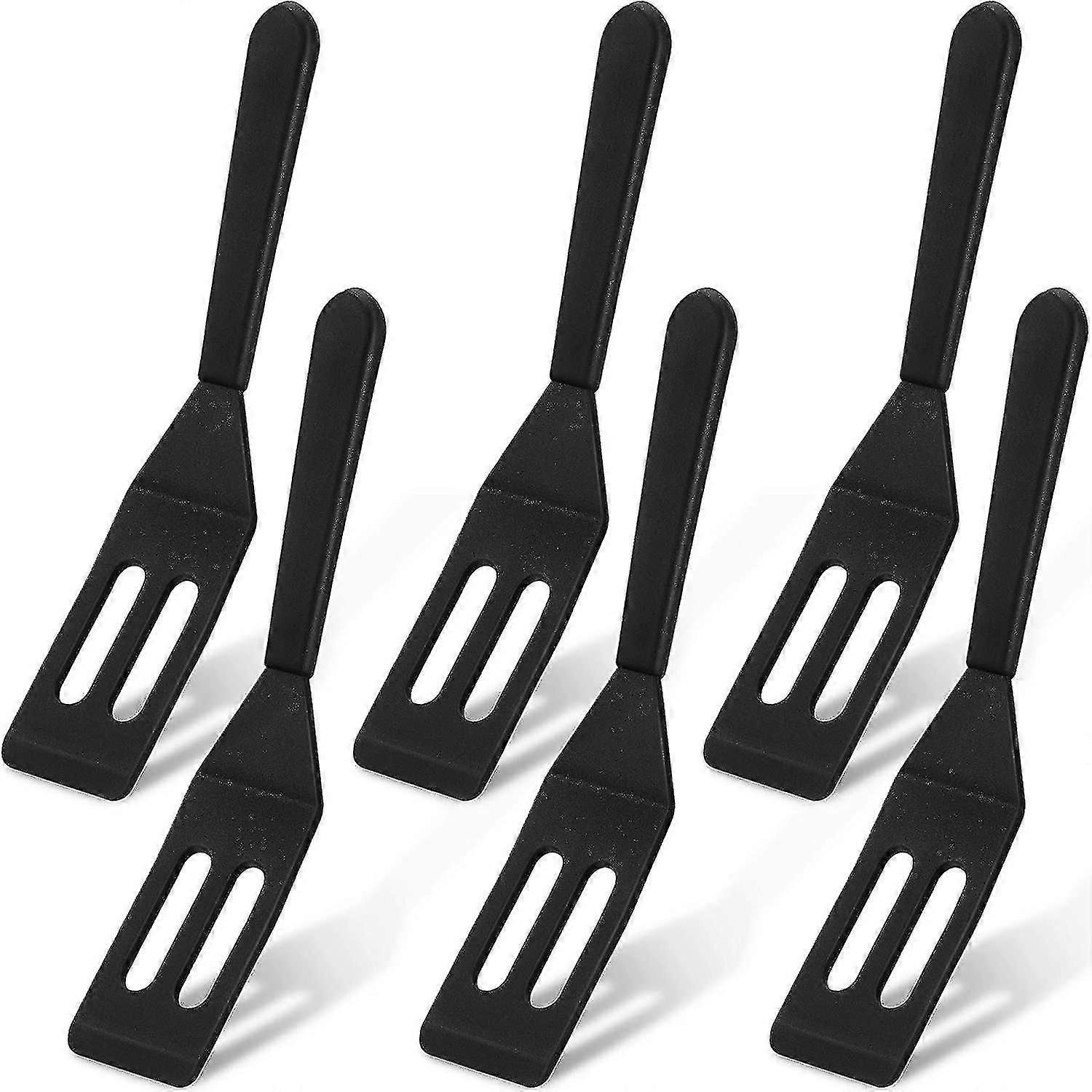Non-stick silikonspatel Silikonspatel för kokkärl Köksredskap (svart, 6 stycken) (4-d-1)