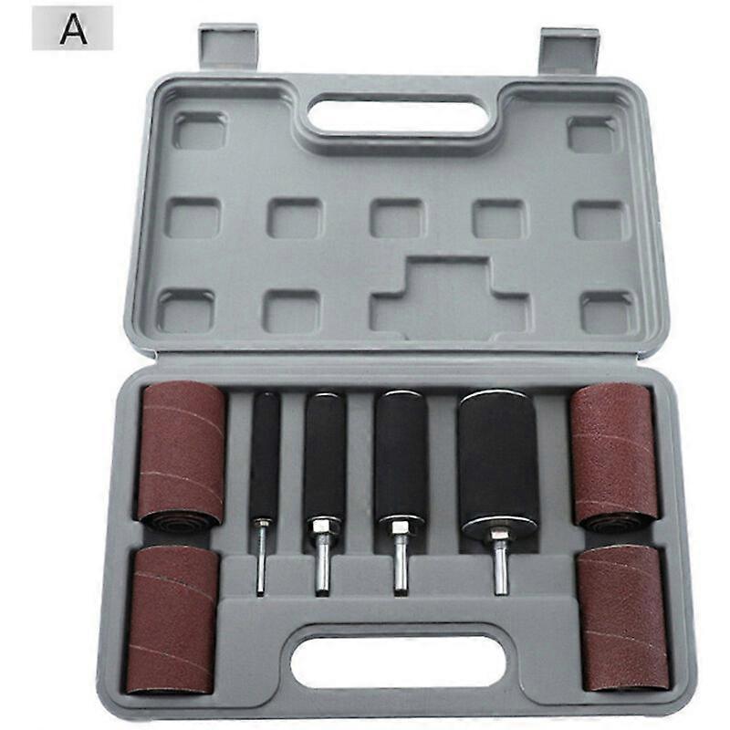 Sanding drum kit for various woodworking sleeves and rubber drum