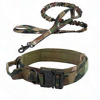 Leder Hundehalsband & Nylon Kostüm - Classic Solid Medium Large Camo L Größe für Hunde