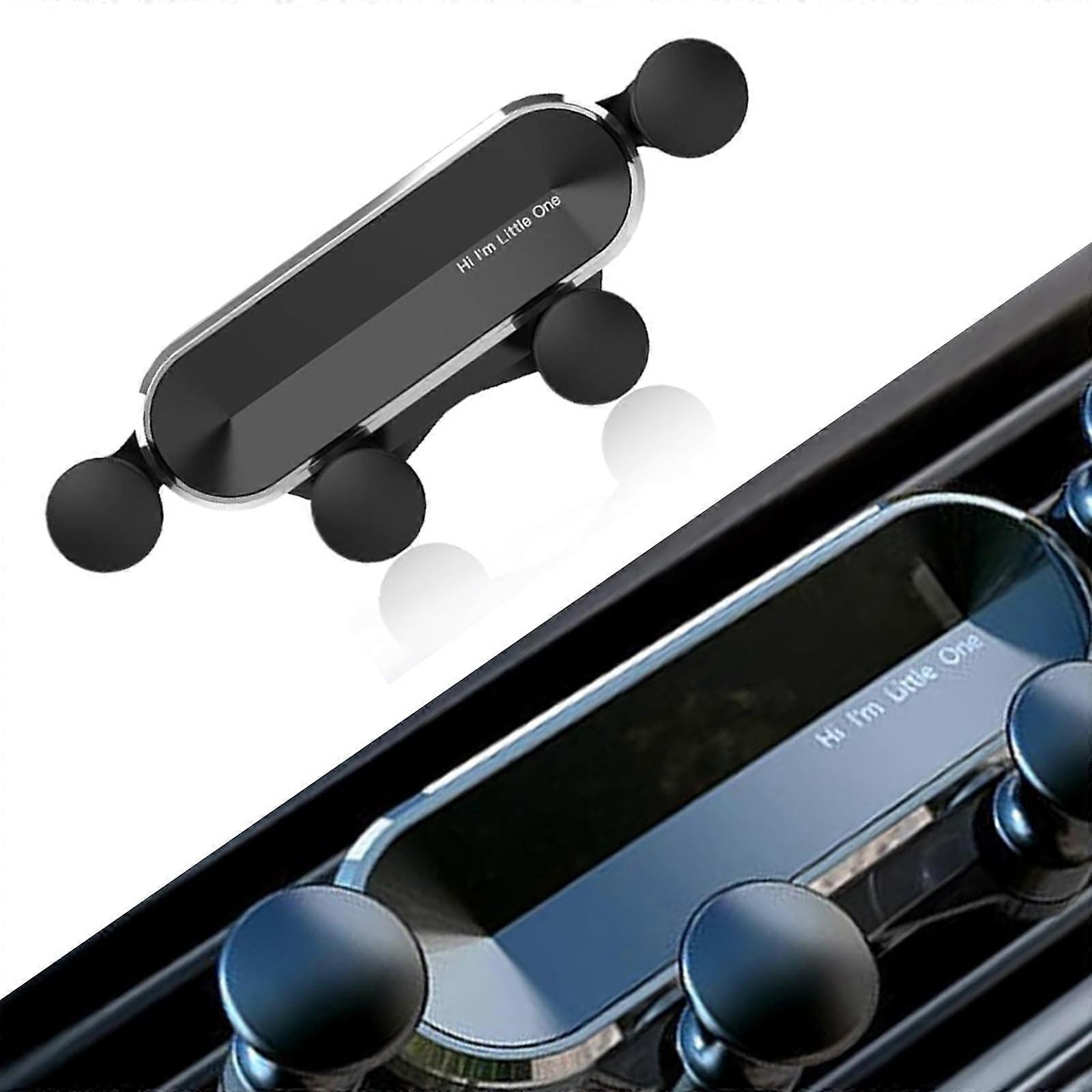 Phone Mount for Car Vent, Gravity Noise Reduction Telescopic Hook Holder (Black)