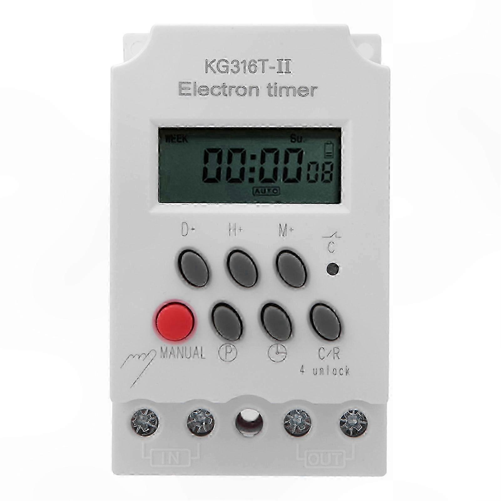 Intelligent Timer Switch with Large Current Capacity 220VAC 30A Microcomputer Control for Electronics KG316T-II hwy