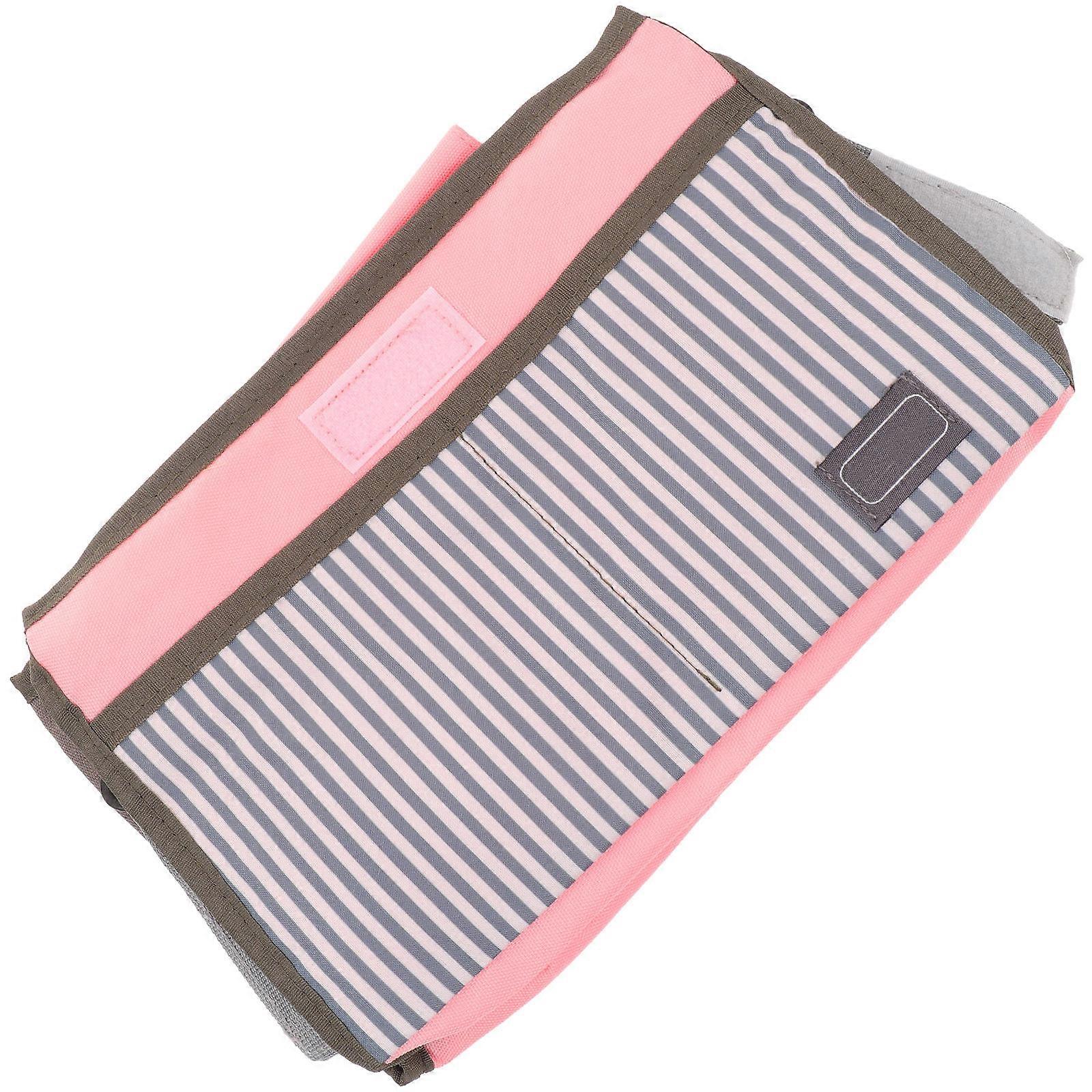 Pram Organiser Universal Stroller Organizer Stroller Baby Product Organization Polyester Pink Storage 1Set