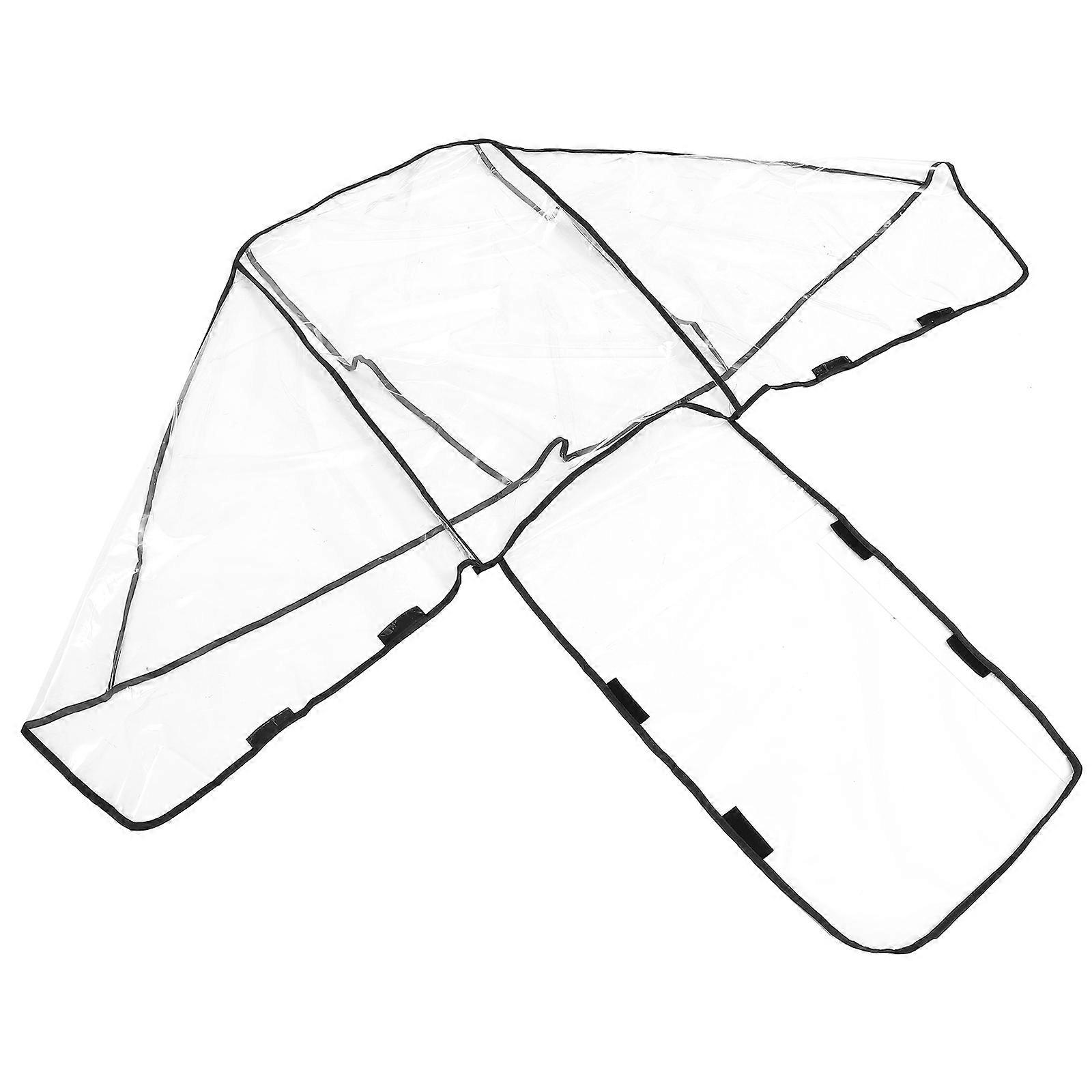 Double Stroller Rain Wind Cover Eva Black Universal Fit for Protection Use