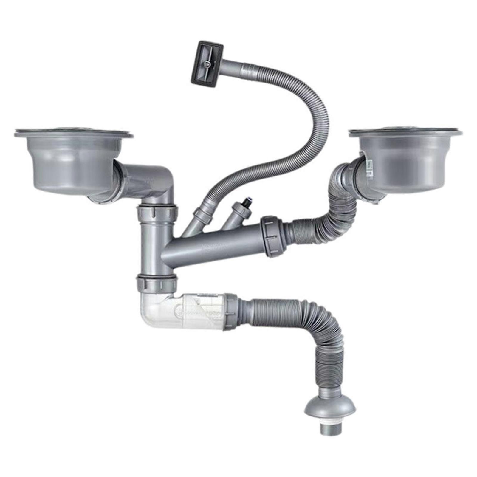Professional Sink Drain Pipe Assembly Featuring Not Clog Technology ABS Sink Drainage System For Modern Kitchens Multicolor