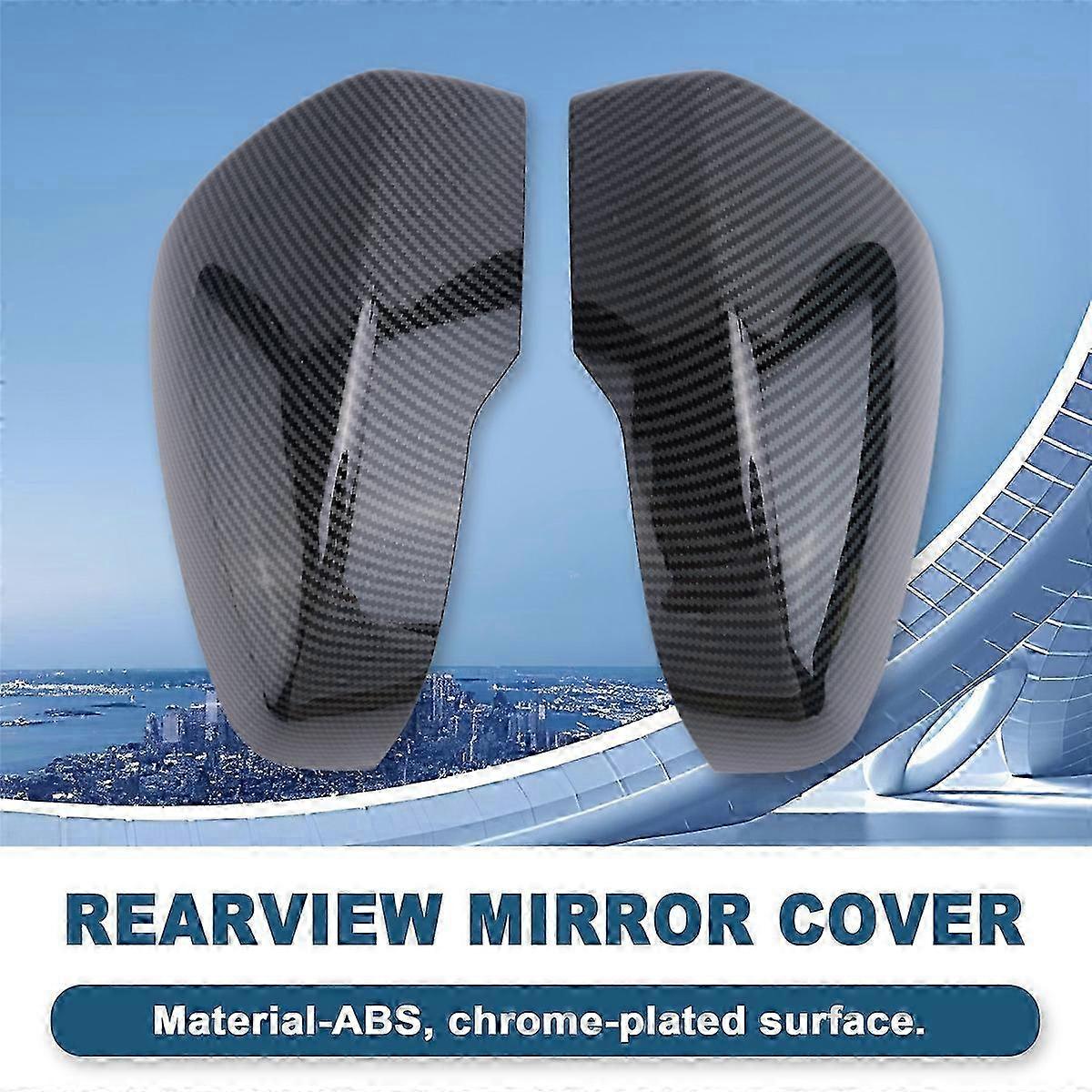 Rearview Mirror Cap Cover Trim for Fores Car Side Door in Carbon Fiber Color for XV Crosstrek 2017-2020 Models