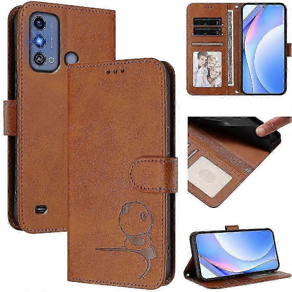 RFID Blocking PU Leather Flip Case with Card Slots, Kickstand & Mag...