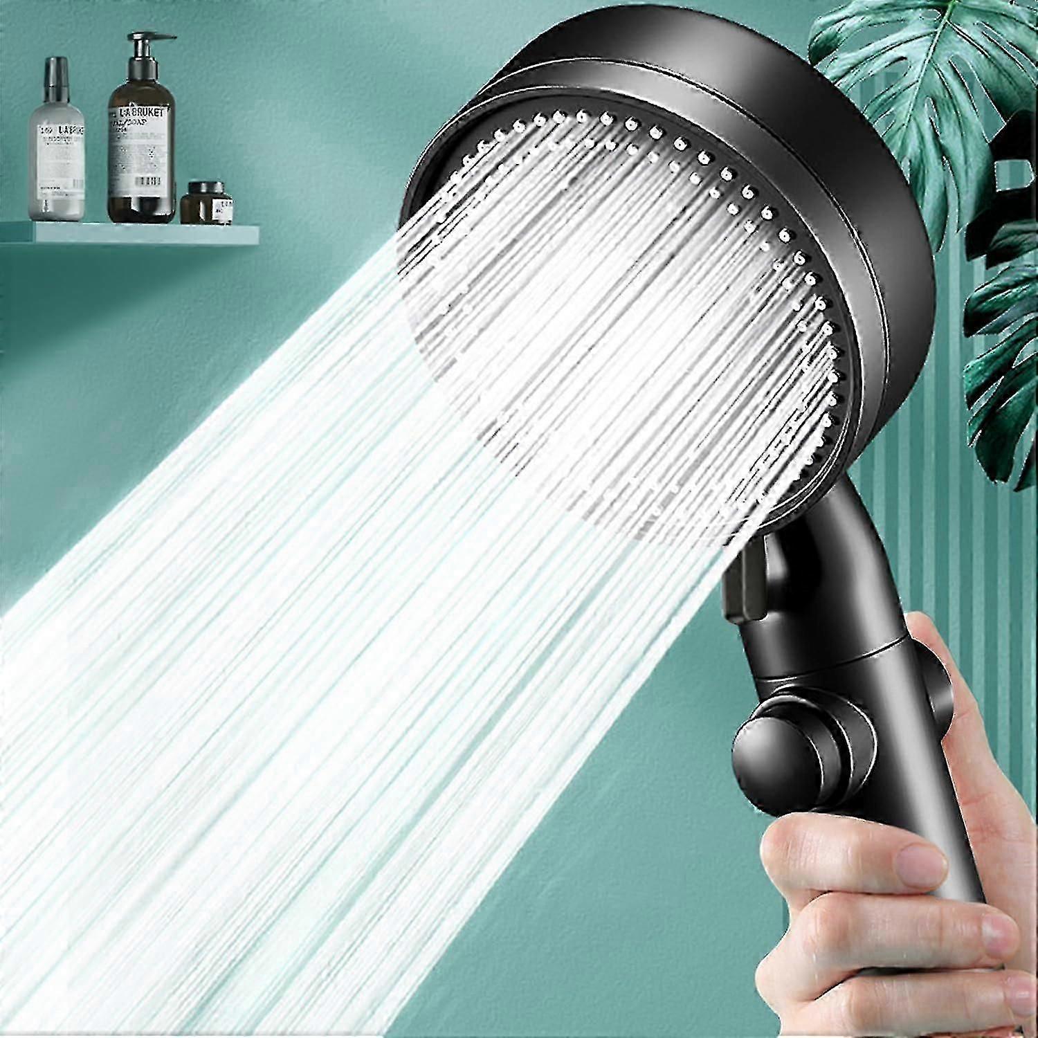 5 Functions Shower Head Shower Head With Handheld High Pressure-full Body Coverage Powerful Rain Hard Water Softener Filtered Shower Head, 5 Spray Mod