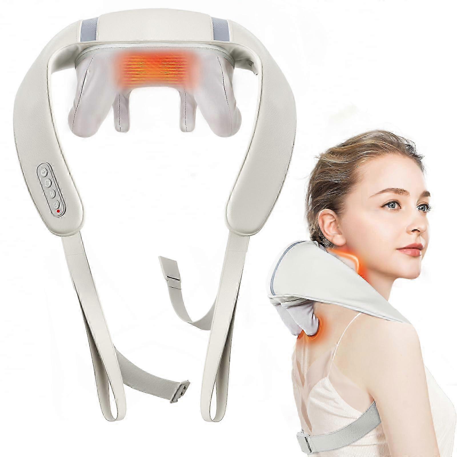 2025 Shiatsu Cordless Neck and Shoulder Massager with 5D Deep Tissue Kneading for Back Pain Relief