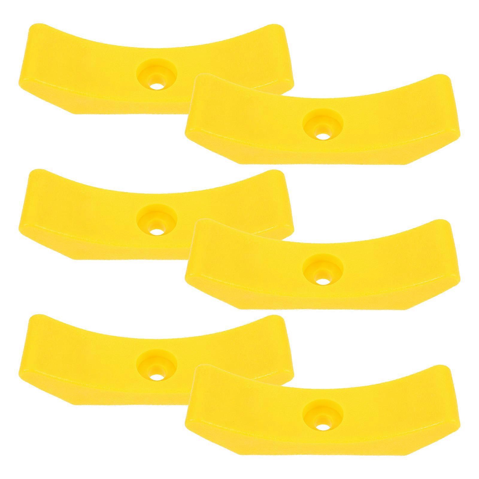 Yellow Dumbbell Holder Stand with Good Stability for Home Gym Use 6pcs Plastic