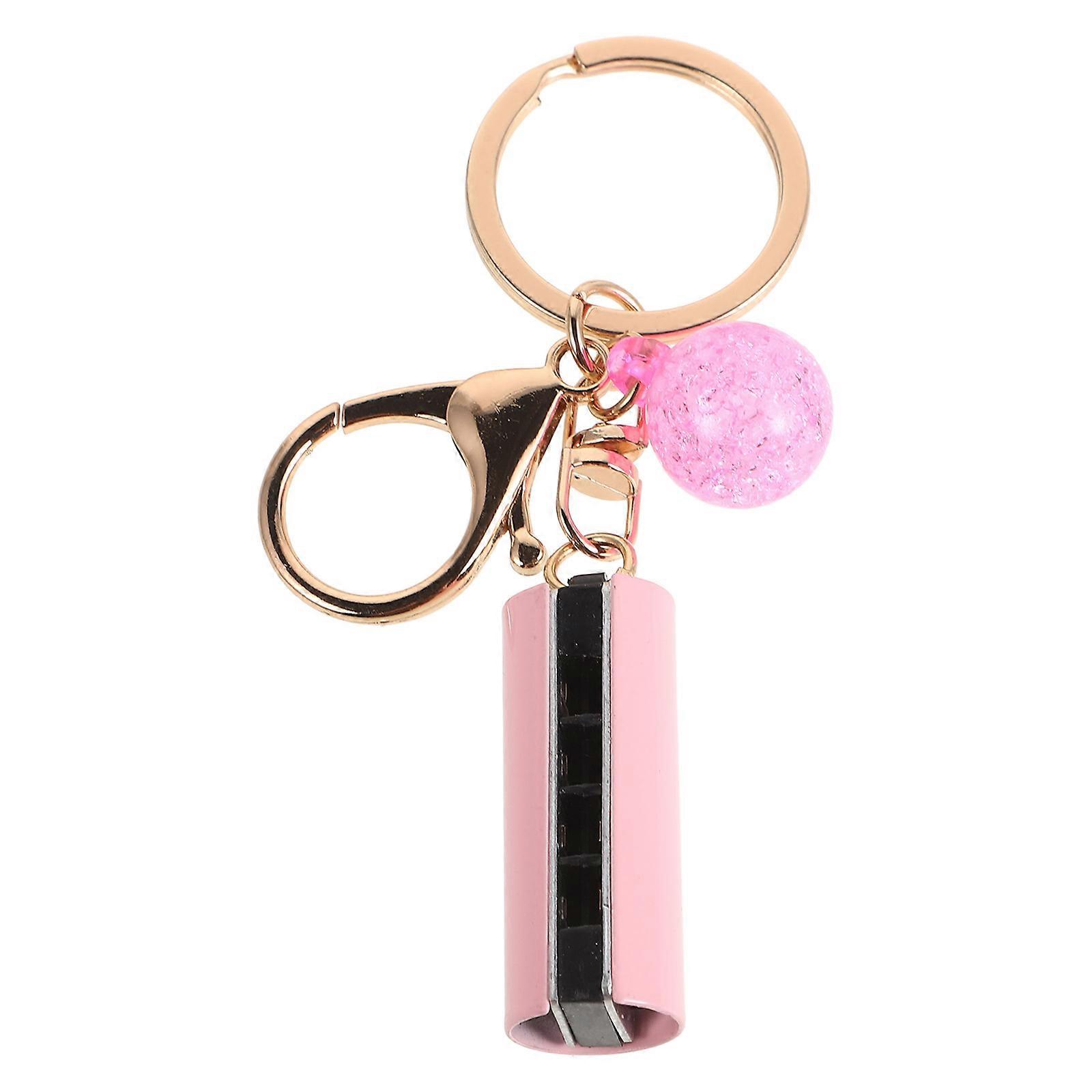 Delicate Keychain Pendant Mini Harmonica Keychain Pendant Multifunctional Use Zinc Alloy For Children 1Pcs