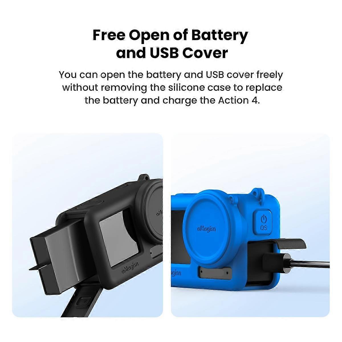 Silicone Protective Case with Lens Cover Scratch-Resistant Protection Cover Camera Accessory for A