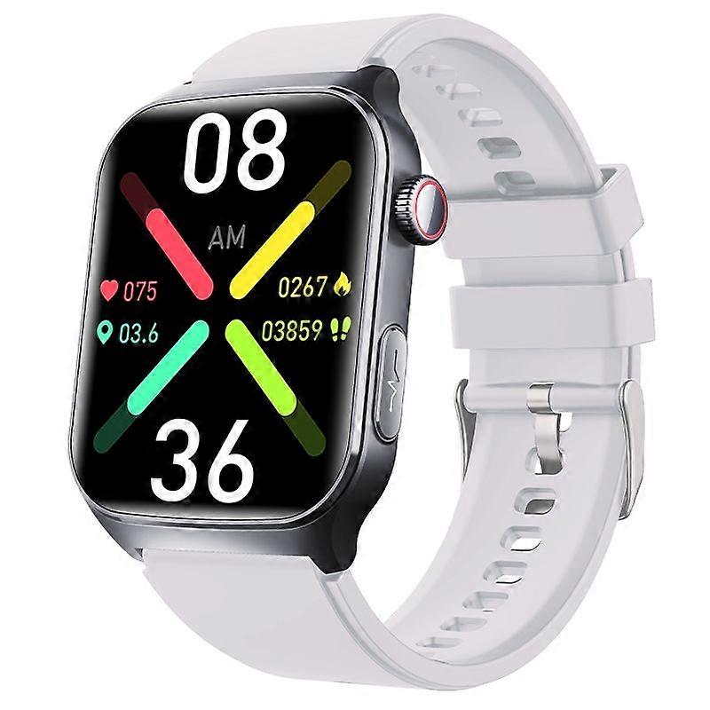 Smartwatch F320 ECG HRV Heart Rate Monitoring Supports SOS(White)