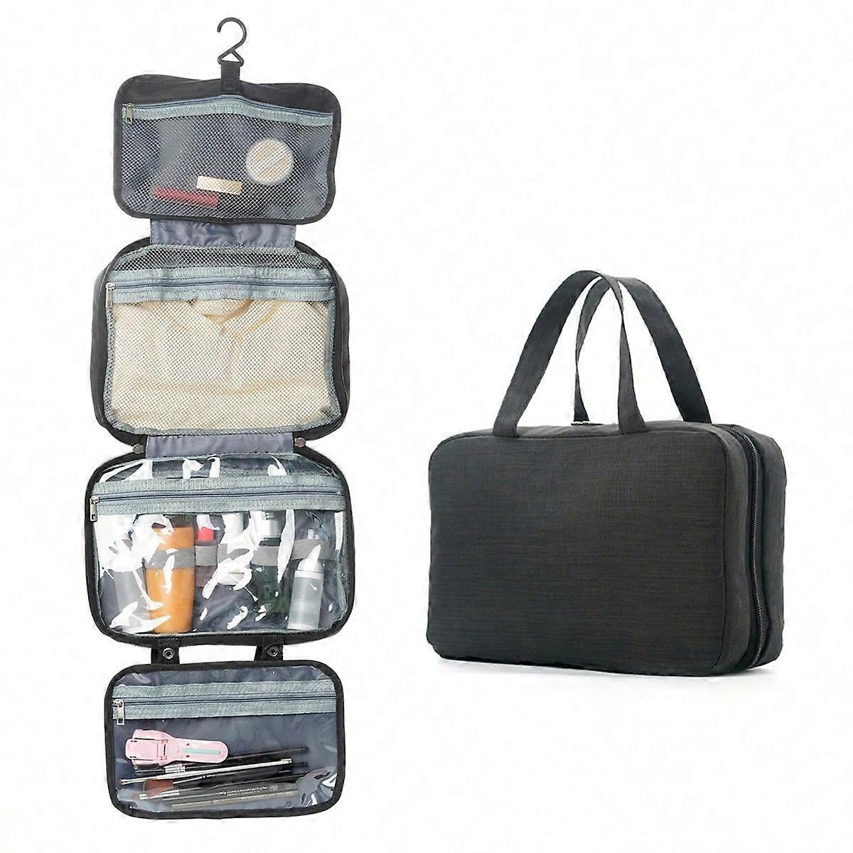 Hot selling dry and wet separation can be hung in multiple colors to store toiletries and cosmetics portable toiletry bag cosmetic bag