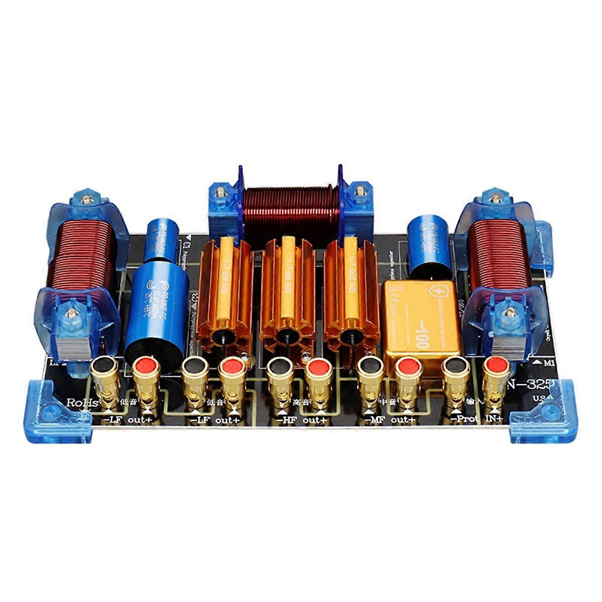High Power Frequency Divider 1 High 1 Mid 2 Bass 3 Way Speaker Crossover 2300W High Power for 15inc