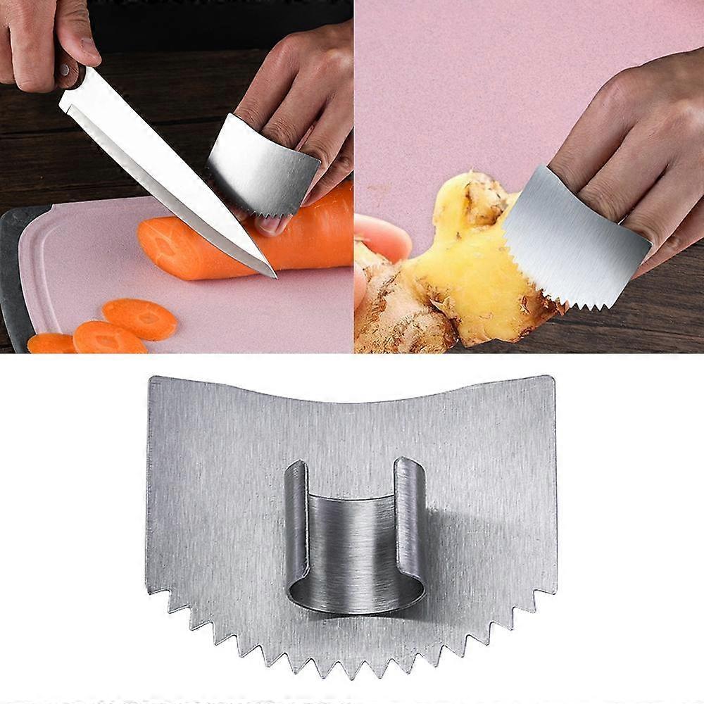 Protector de dedos para corte de verduras de acero inoxidable