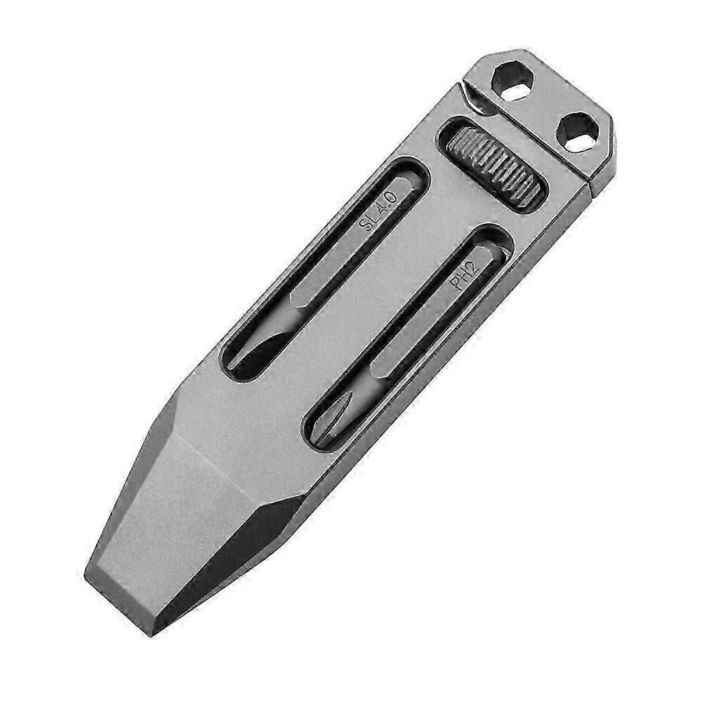 Compact 4-in-1 Titanium Pry Bar and Ratchet Wrench, Perfect EDC Multi-Tool for DIY