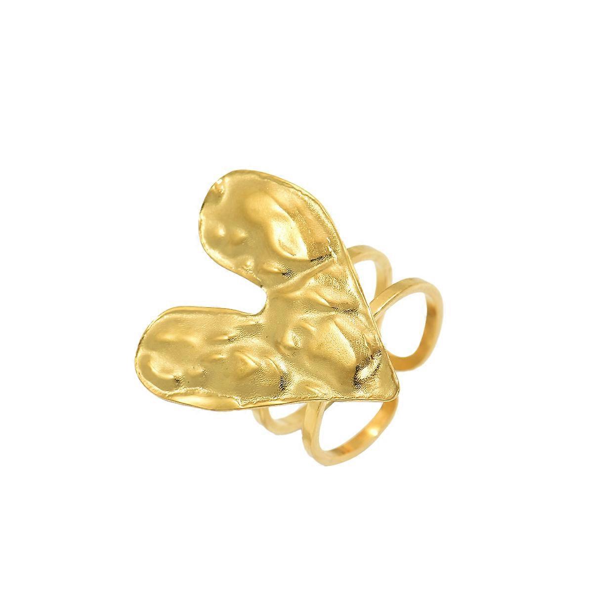Geometric Ring, Open Adjustable Design Versatile Plain Band Ring