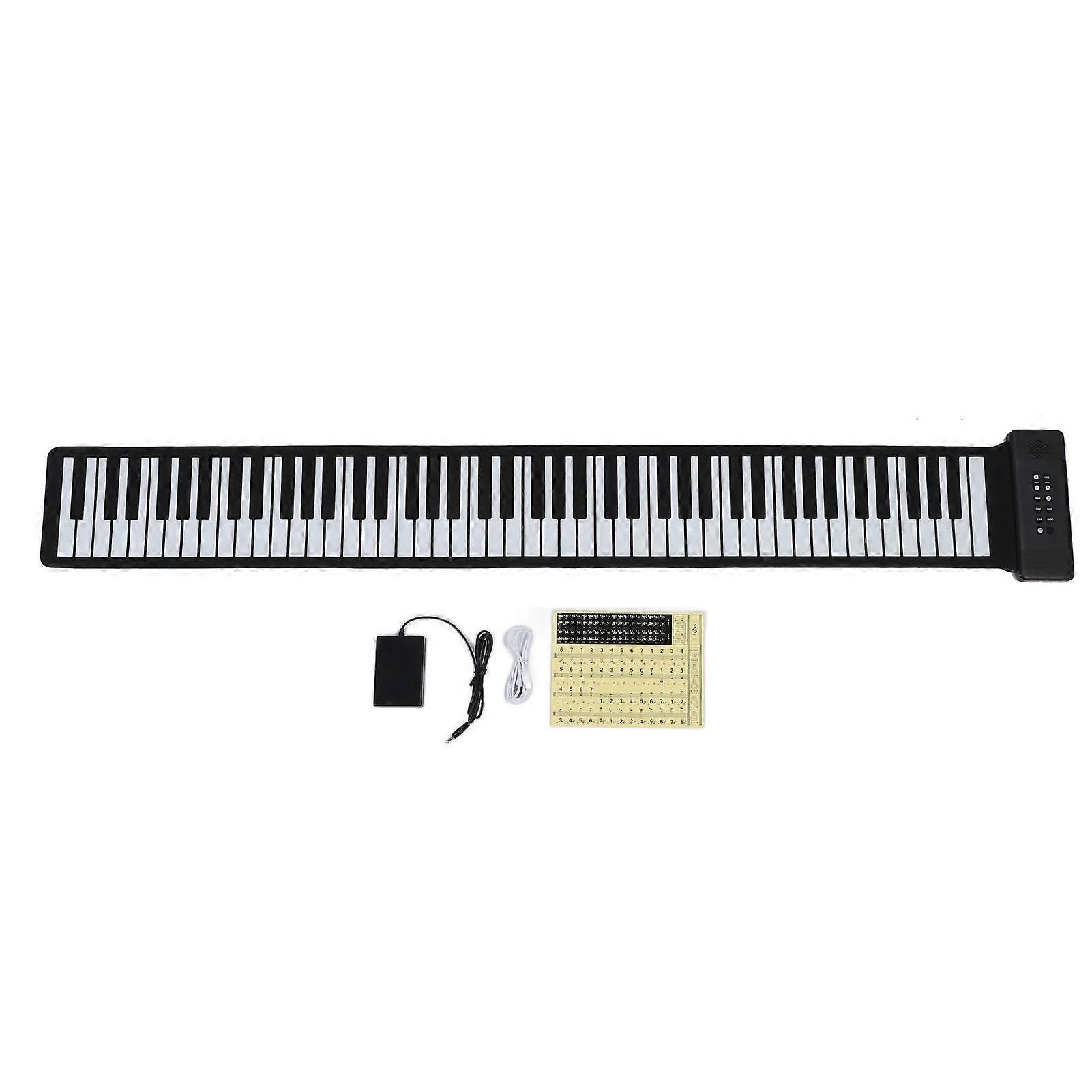 88 Keys Roll Up Piano Keyboard Portable Rechargeable Foldable Electronic Keyboard with Speaker Chord Function