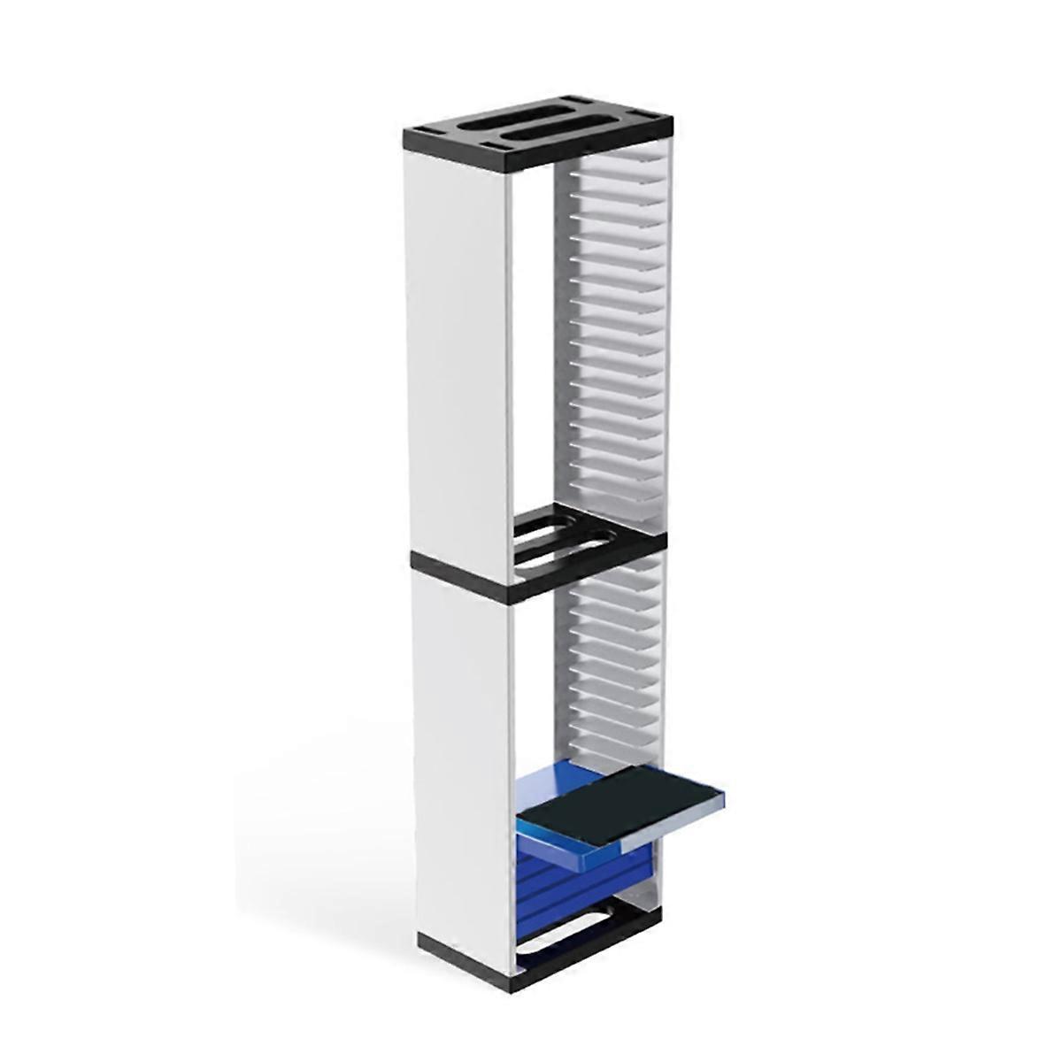 Universal Game Disc Storage Box for Dual Layer Holder Space-Saving Organizer