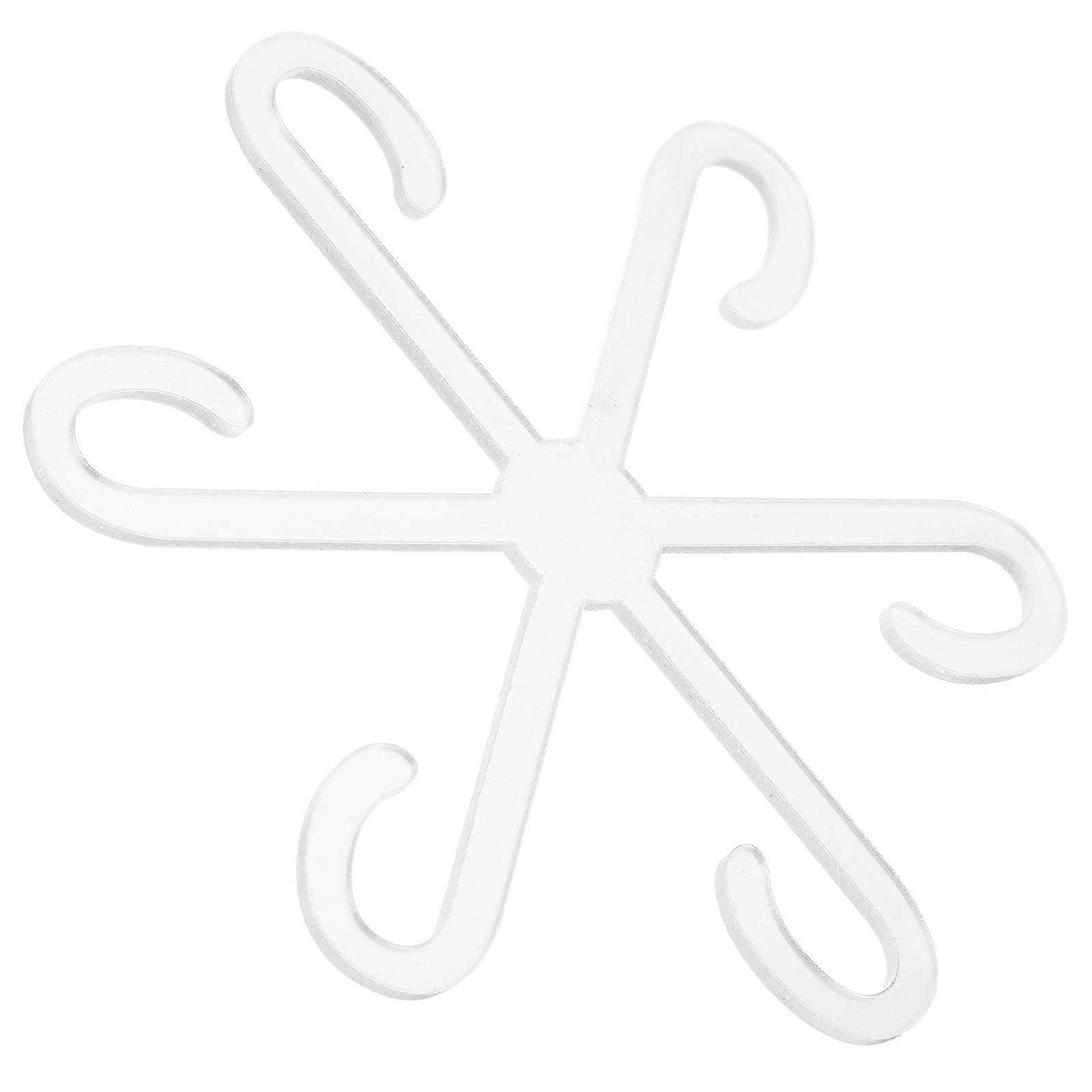 Transparent Plant Stem Support Rack Acrylic for Flower Stem Fixation 3Pcs