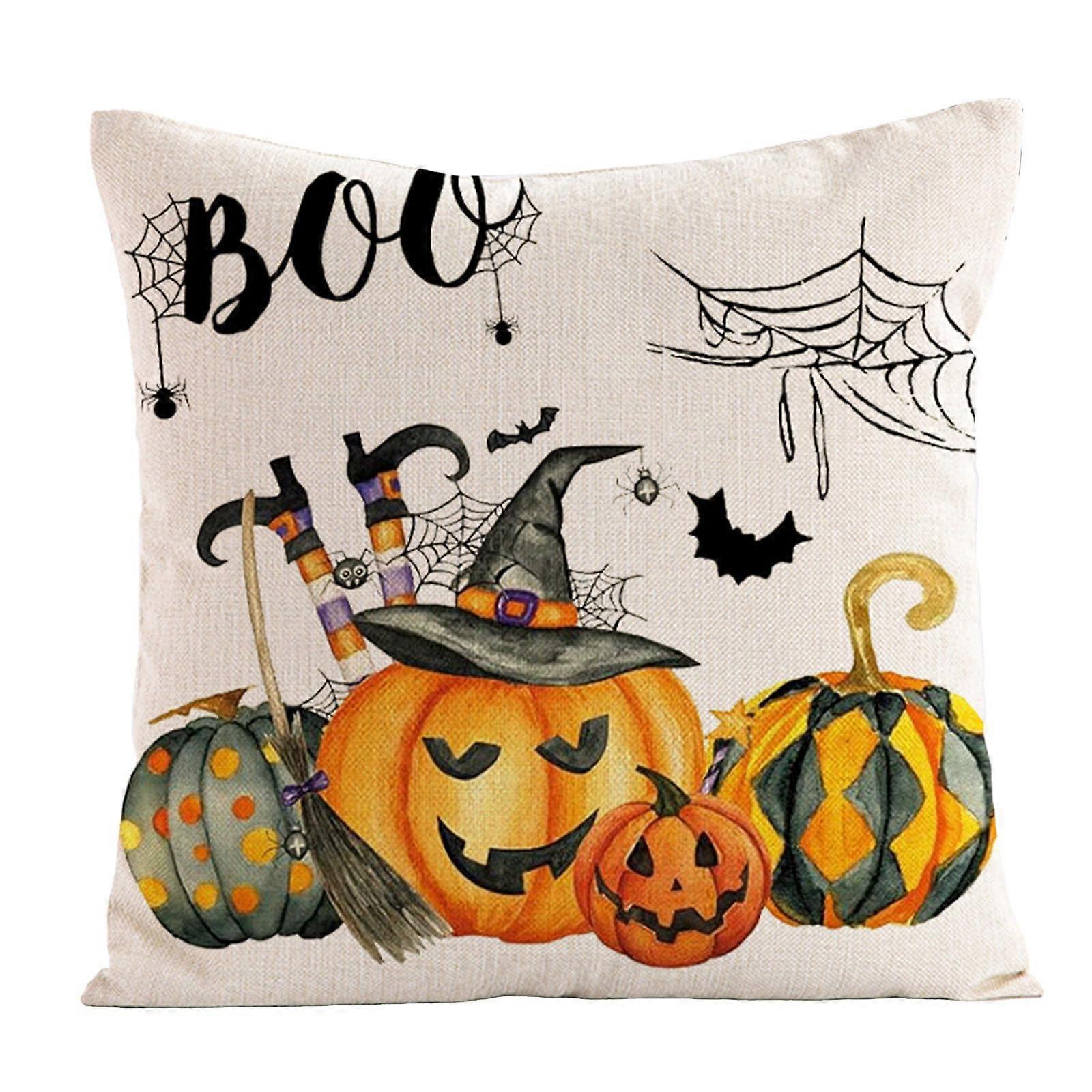 Throw Pillow Covers 18Inch Khaki Model A Cozy Fall Decor Halloween Theme