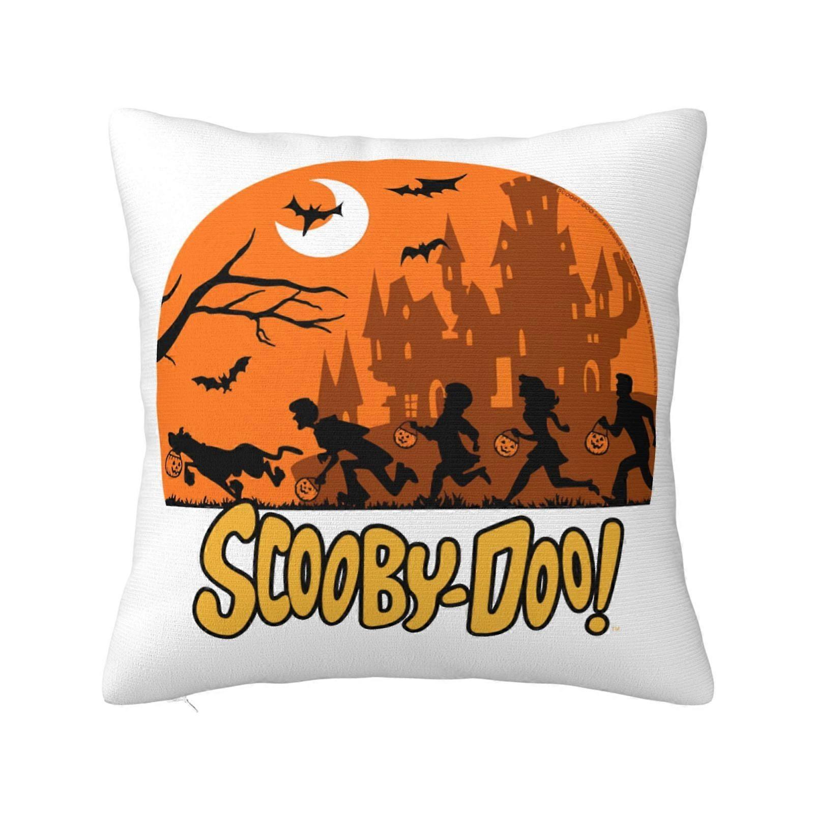 Scooby-Doo Super Soft Pillow Case Cover with Zipper for Bedroom, Sofa, Couch,Cozy Fuzzy Pillow Shams for All Seasons Square Pillow