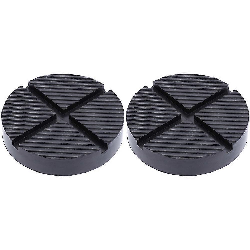 Jack Pad for Car Universal Floor Jack Square Shape for Vehicle Maintenance Durable Black Rubber Support Car Weight 2Pcs