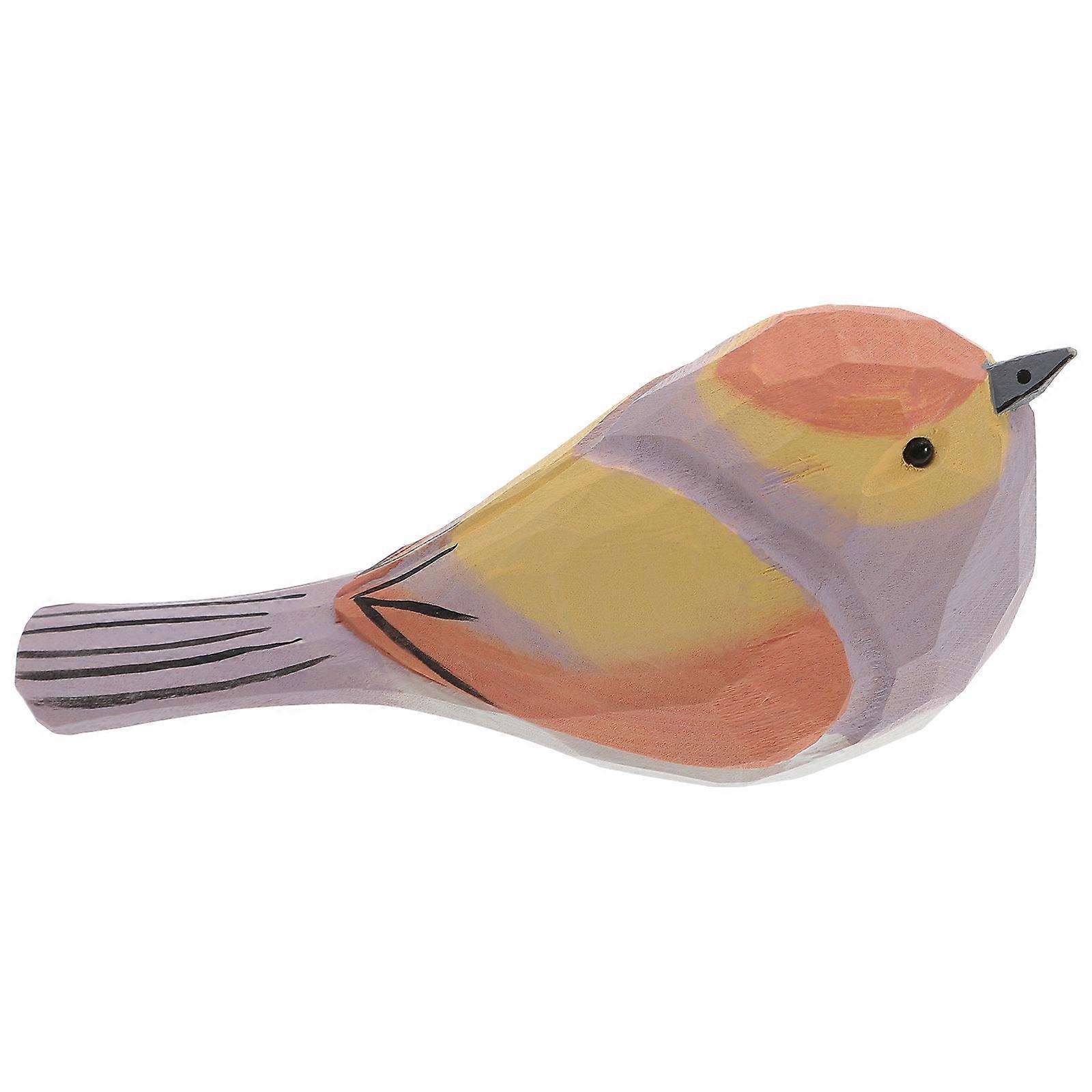 Wood Bird Model Desktop Bird Shape Tea Table Decor Multi Material Gift 1Pcs