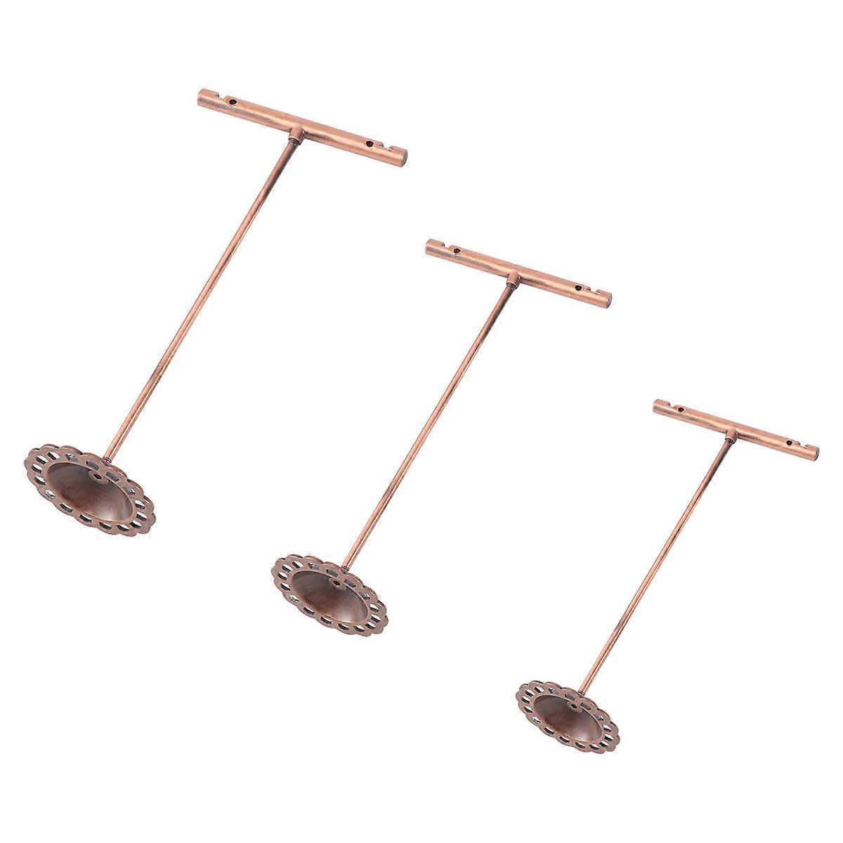 Earring T-Shape Display Rack Jewelry Organizer for Any Occasion with Copper Material 3Pcs/Set