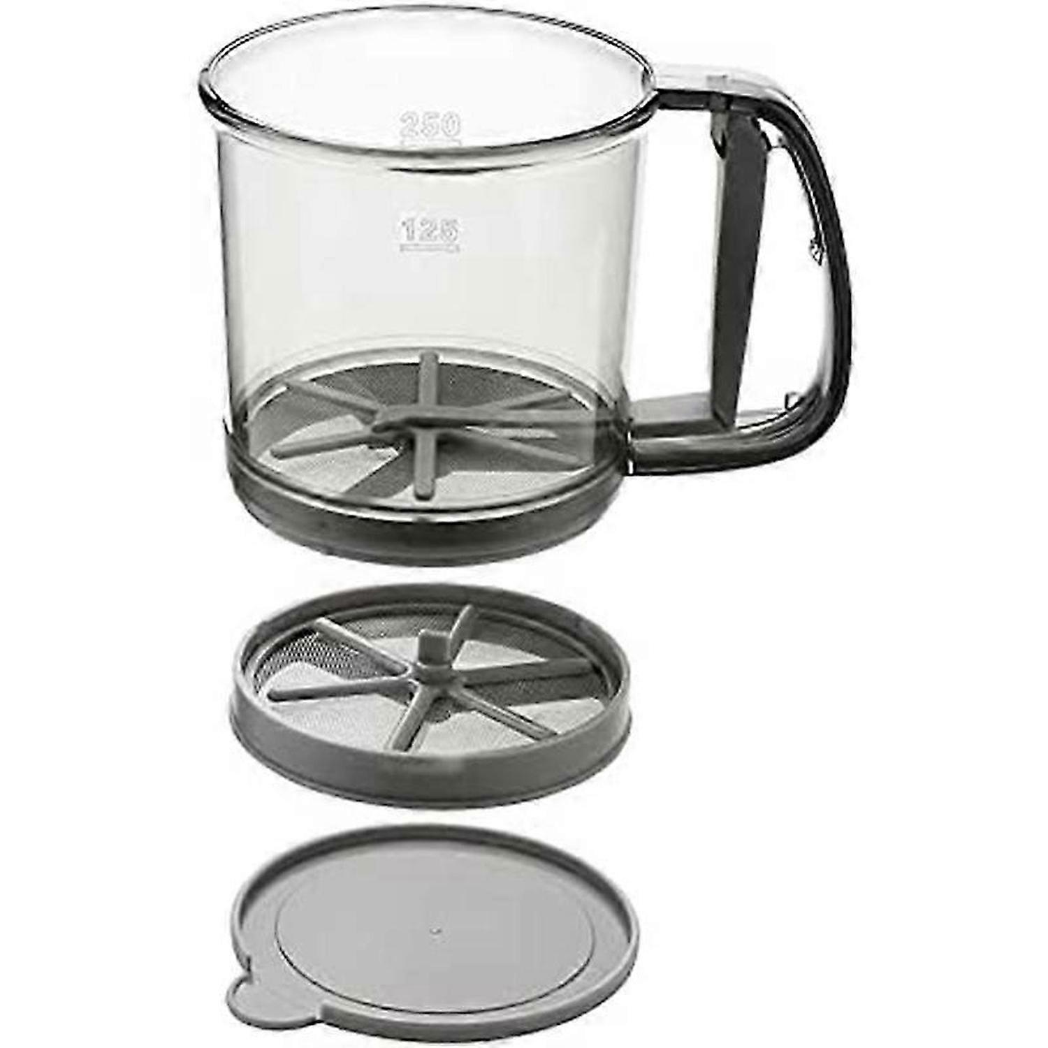 Flour Sifter for Baking, Double-Layer Extra Fine Mesh Sieve Strainer, Handheld Squeeze Sugar Sifter