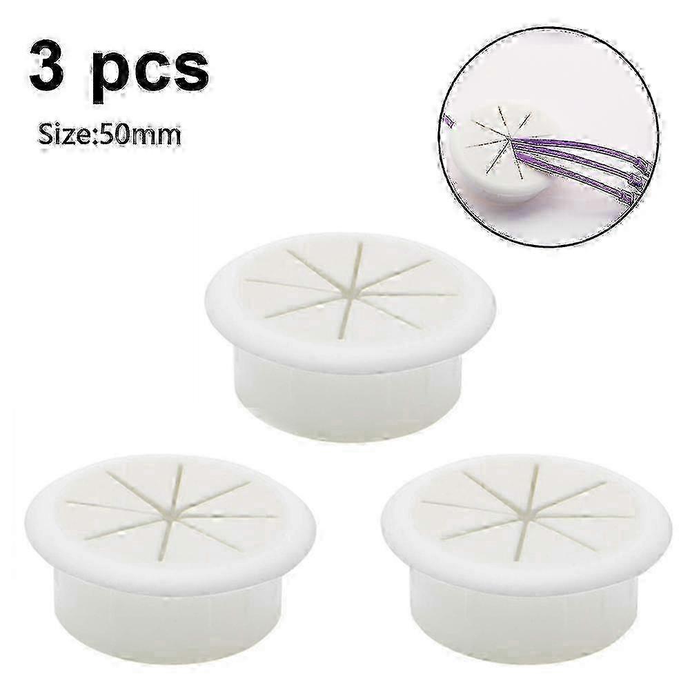 3pcs Desk Cord Wire Cable Hole Cover