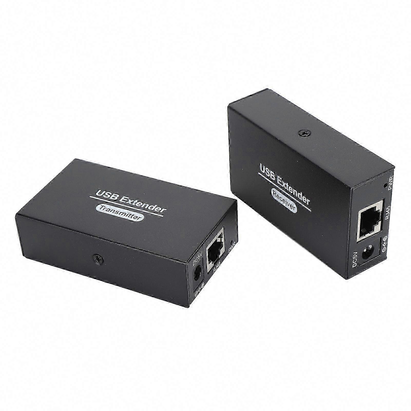 USB Extender 262ft über Ethernet Cat5e/6/7 mit 4-Port USB 2.0 Hub für Windows, OS X, Android, Linux - EU Stecker 100-240V