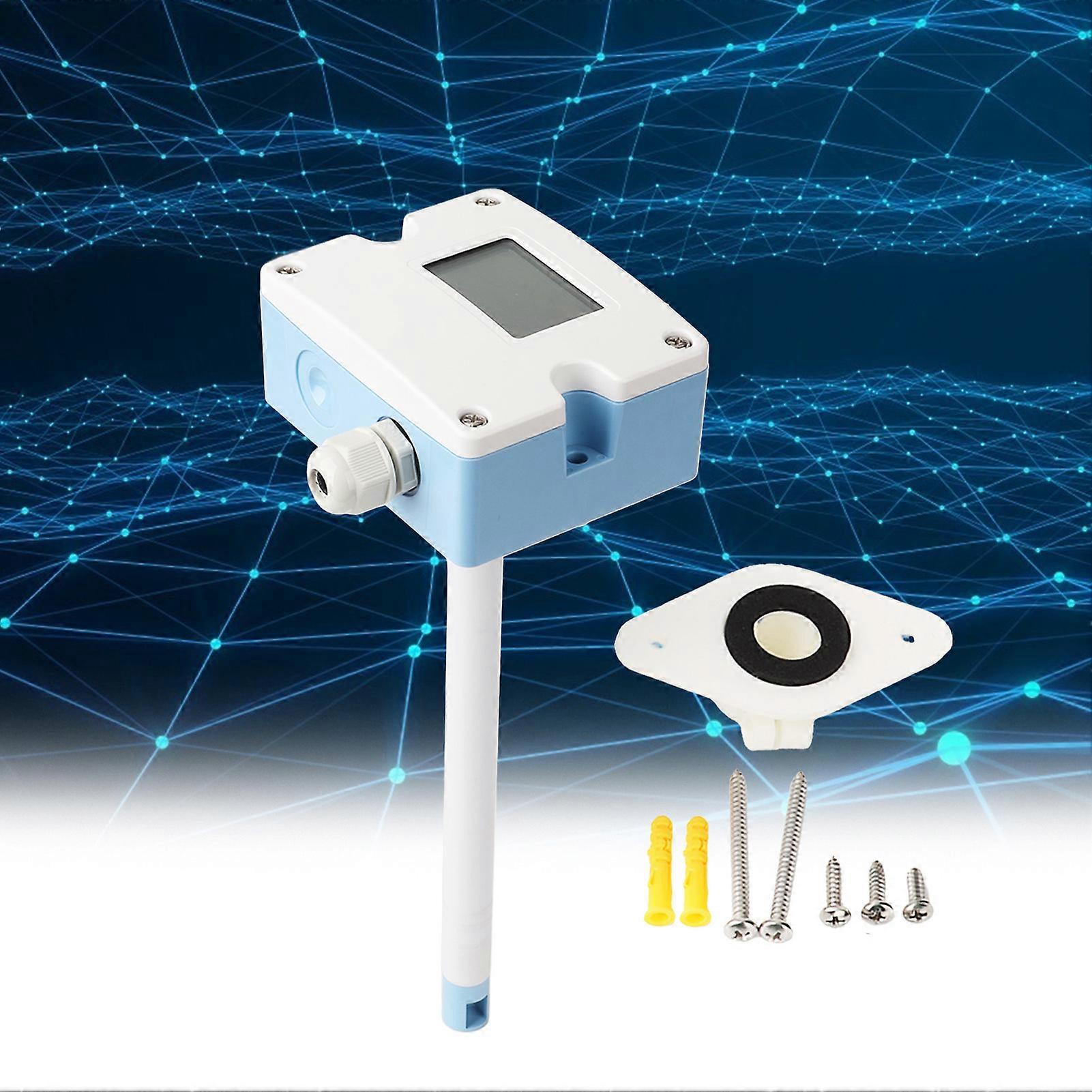 Split Temperature Humidity Transmitter Sensor White Blue 24V 0-30m/s