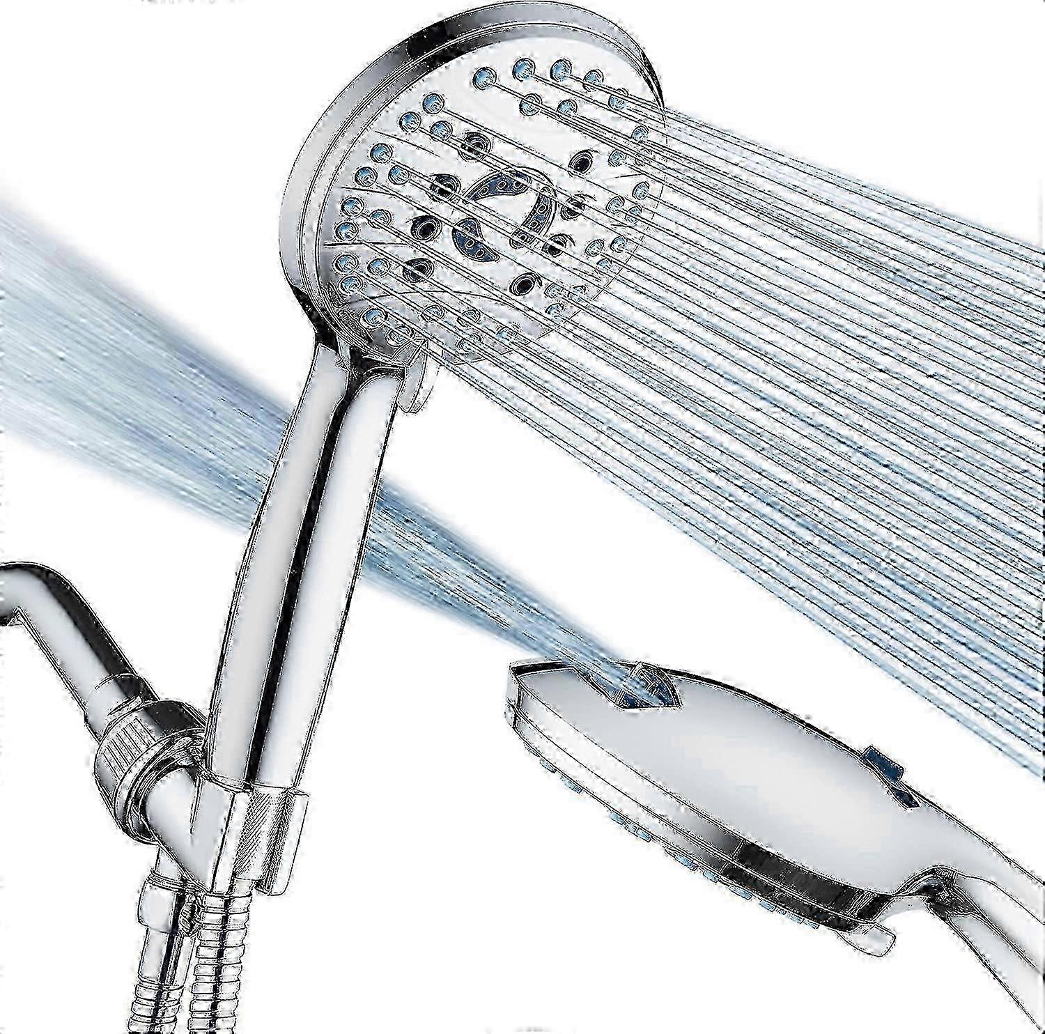 8-Mode High-Pressure Handheld Shower Head 6-Foot