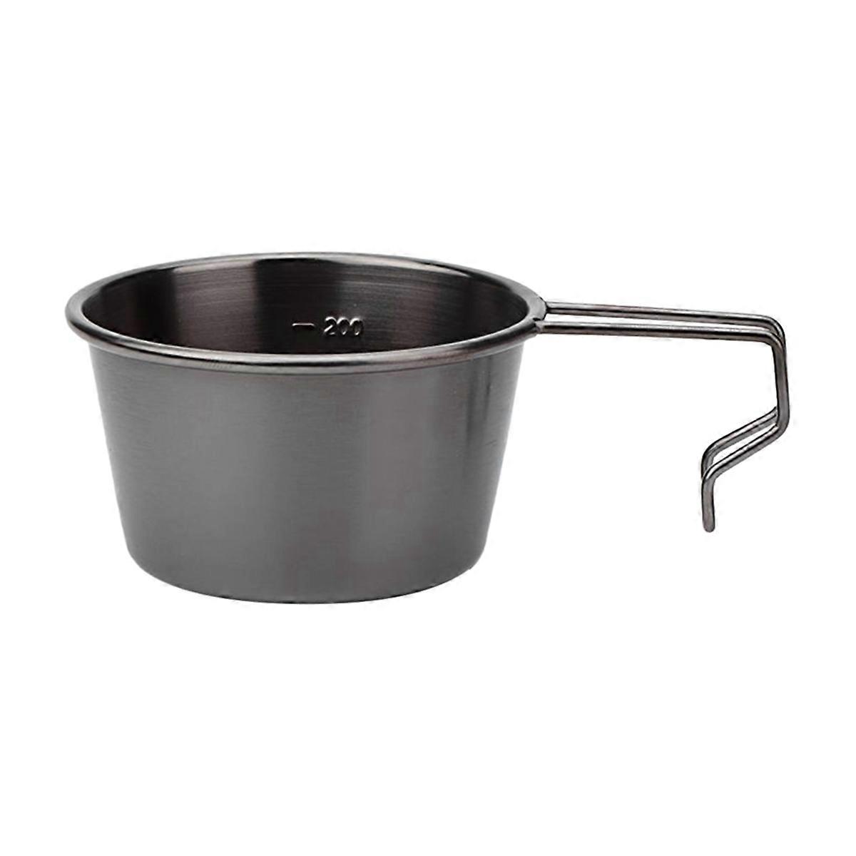 picnic Bowl Non-Stick Camping Cup With Handle black 200ml