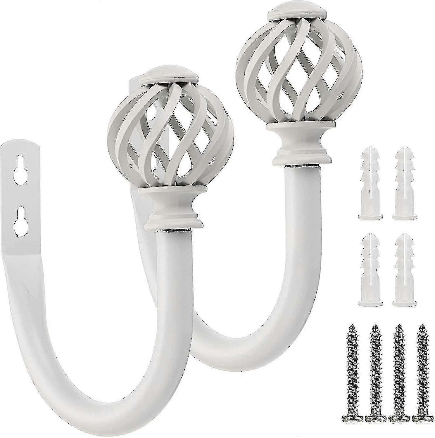A Pair Of Lightweight Metal Curtain Hooks - Nest Modeling Decorative Curtain Drapery Tiebacks Holdbacks