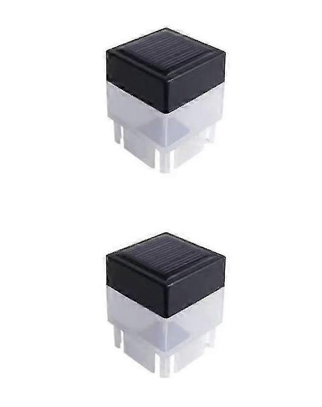 Solar Led Fence Post Cap voor tuin, Solar Post Lights (2 stuks, zwart)