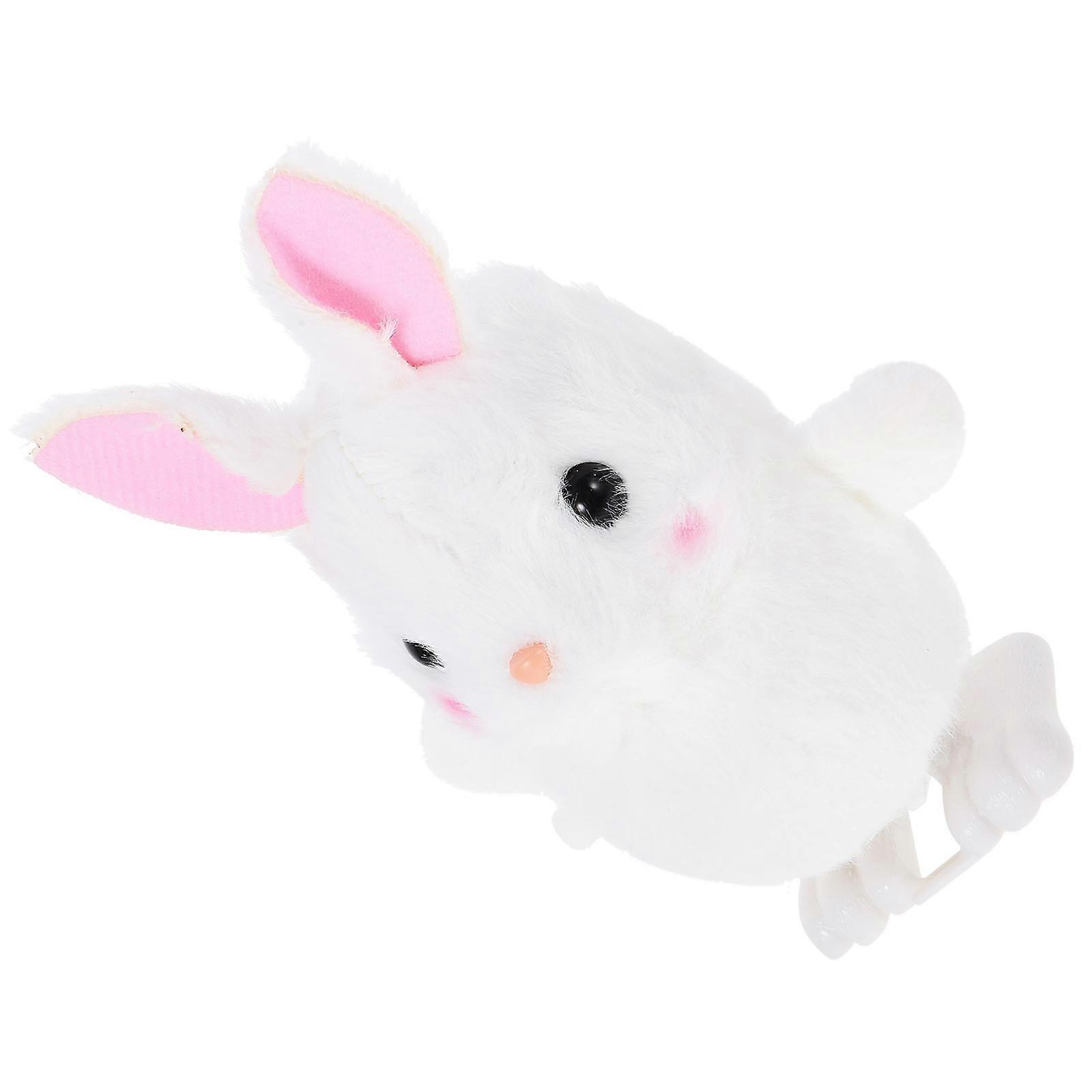 Cartoon Animal Design Toy Rabbit Plush Wind Up Toy for Decor