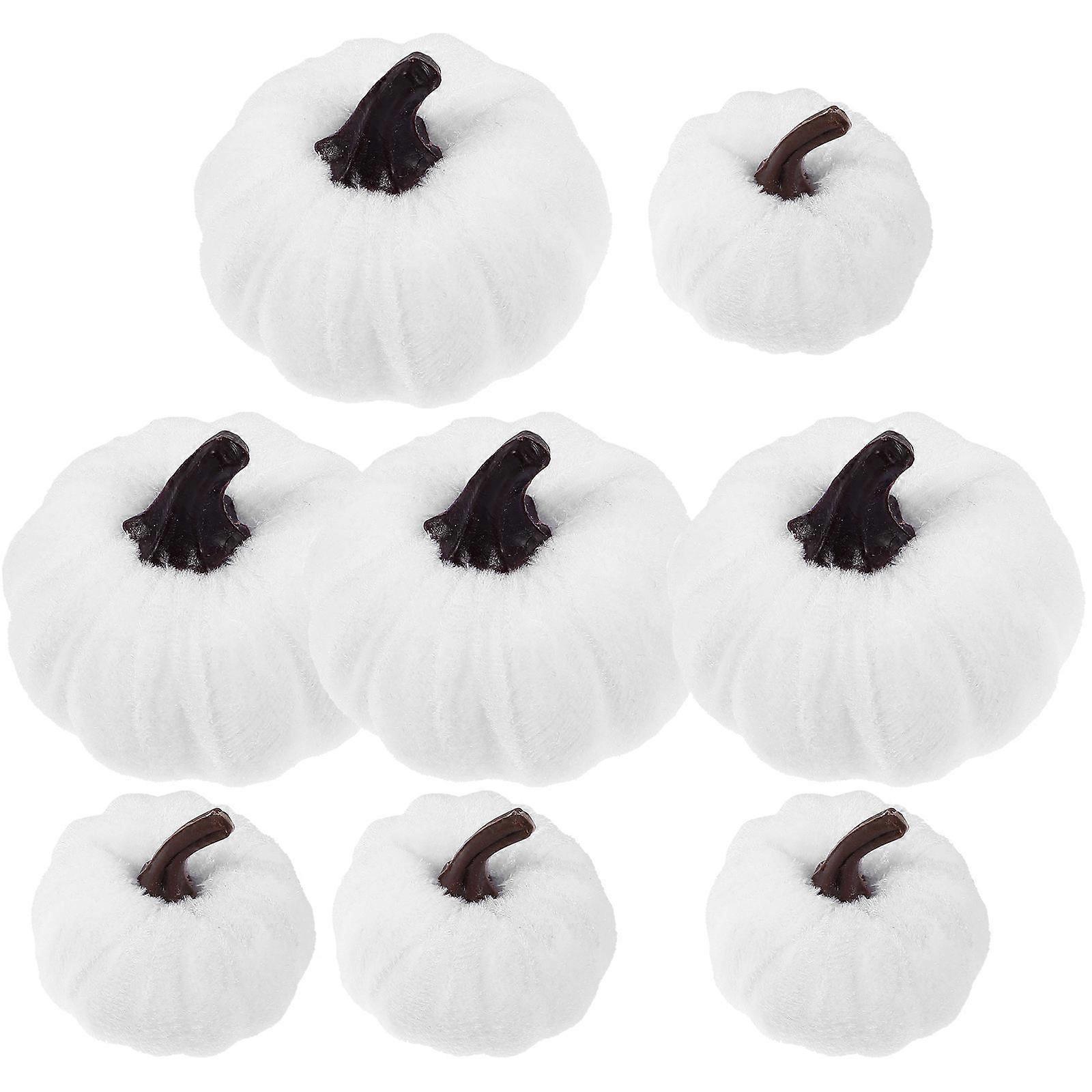 Artificial Halloween Pumpkin Decor Foam Set for Party Use 24Pcs White Pumpkins