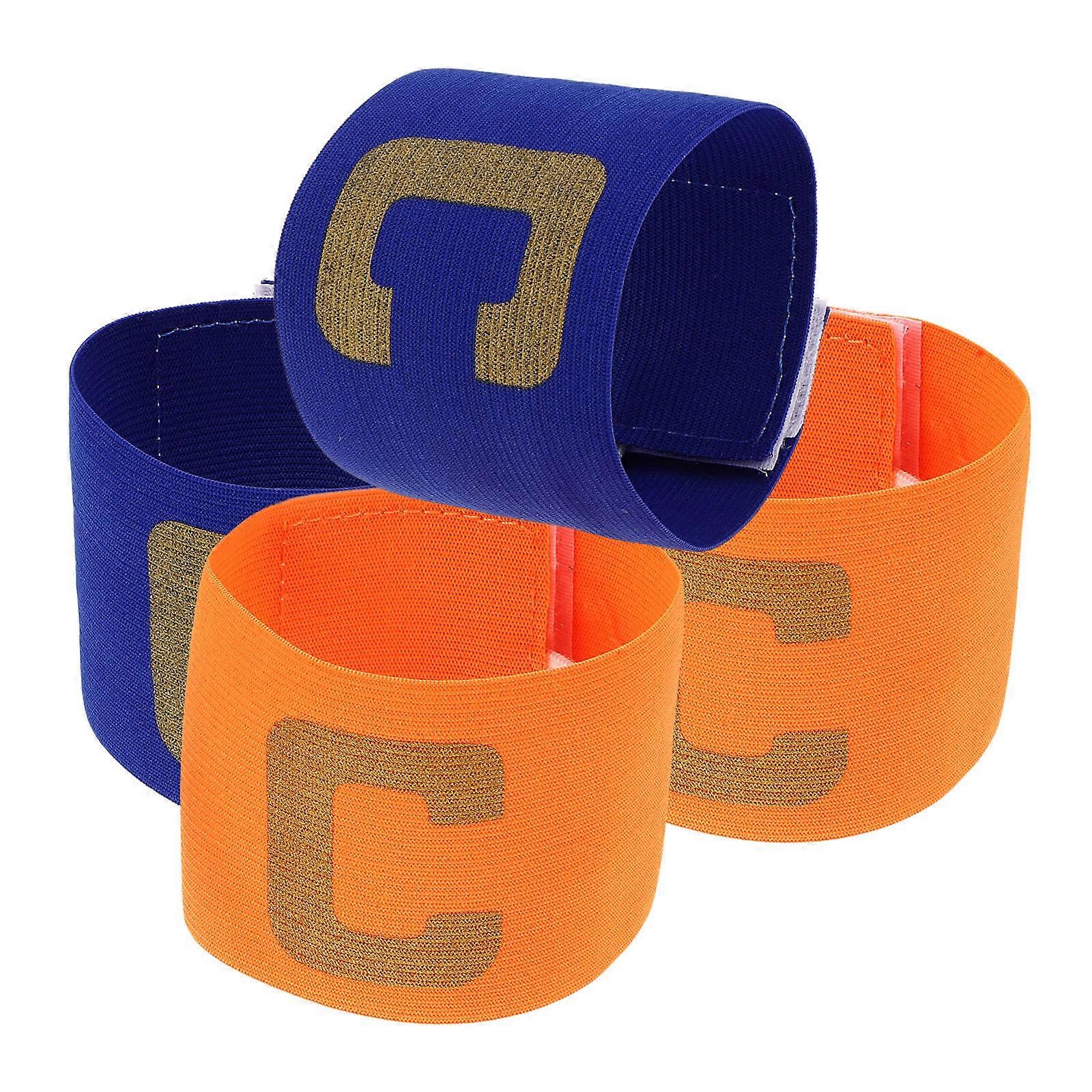Colored Soccer Captain Armband Youth Elastic Bands for 12Pcs Sports