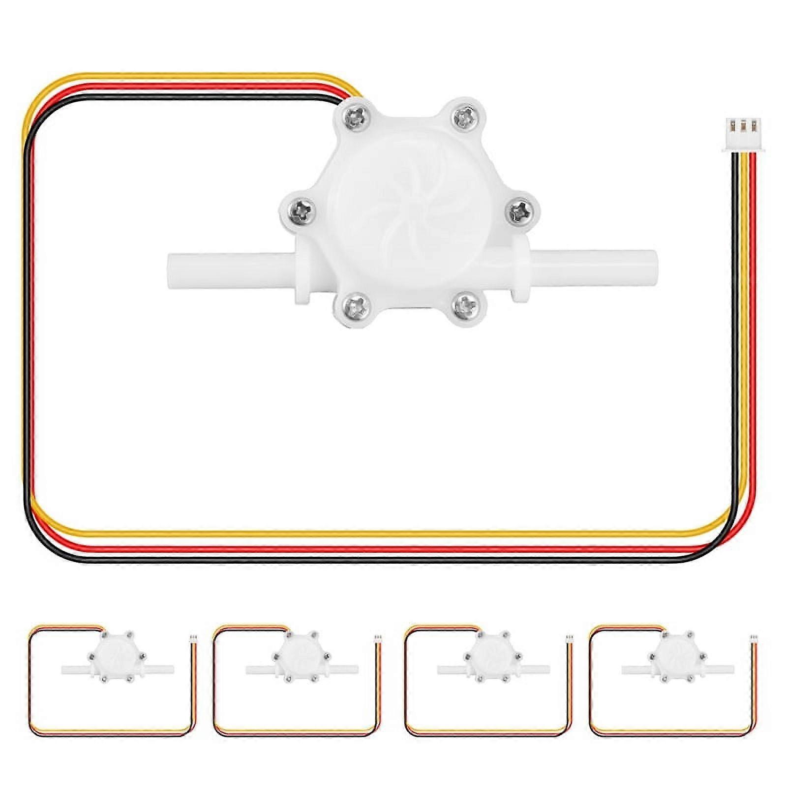 5Pcs Water Flow Sensor DC5V Flow Meter Hall 0.25-2.5L/Min Water Control Liquid Flow Sensor for Water Dispensers Switch