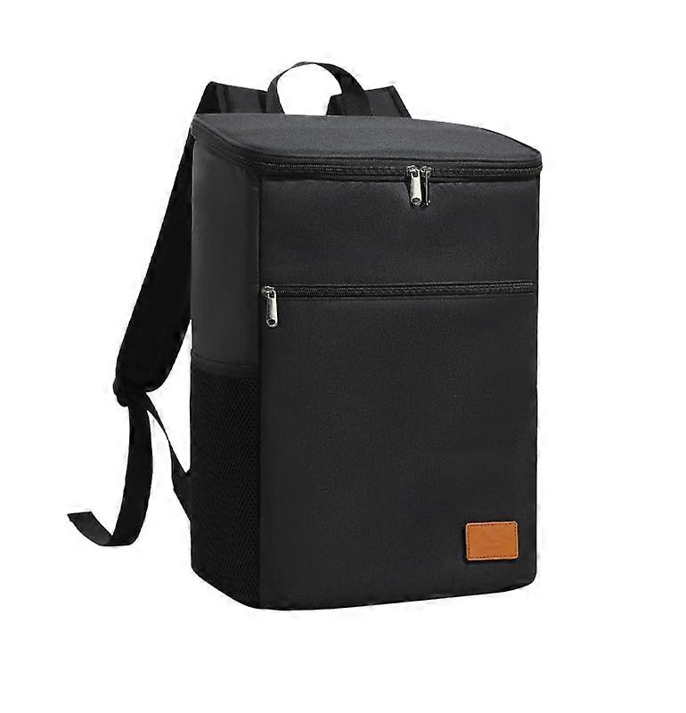 Foldable Insulated Picnic Backpack, 36Can Capacity, LeakProof Portable Cooler, Black XL