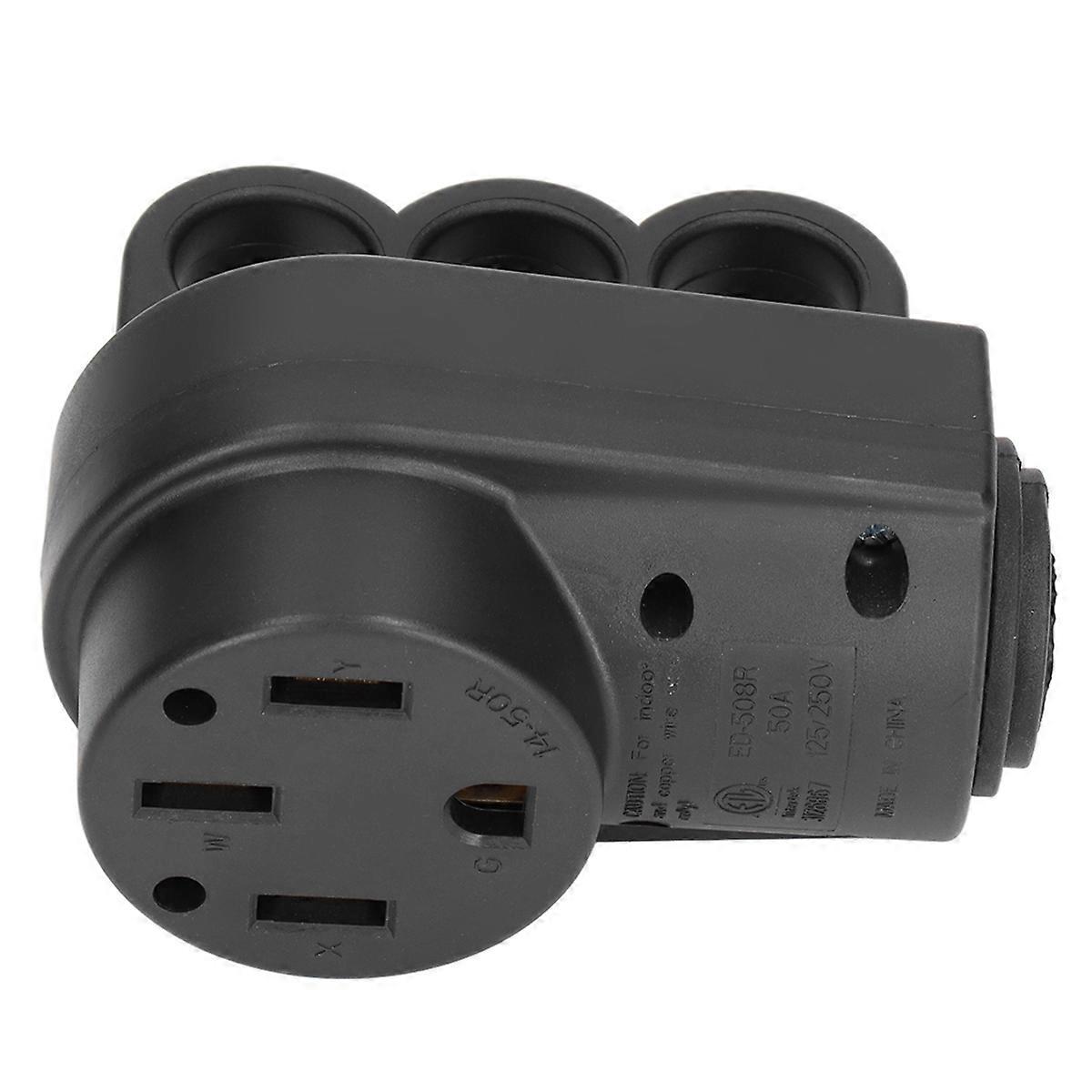 RV Female Plug 50A 125V Connector Receptacle with Handle Accessory for Replacement