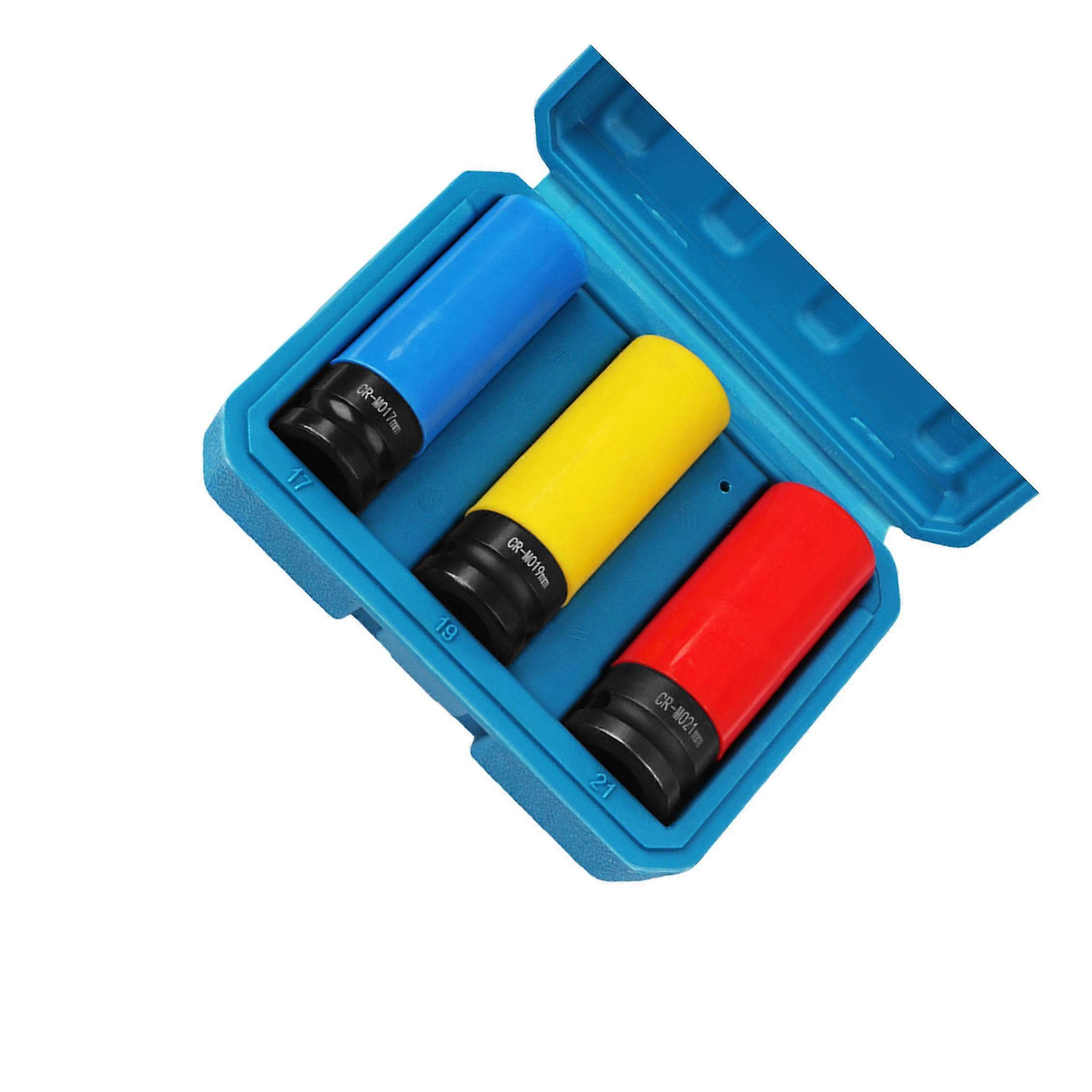 Wheel Socket Set Metric 17mm 19mm 21mm with Storage Case Socket Spanner Set