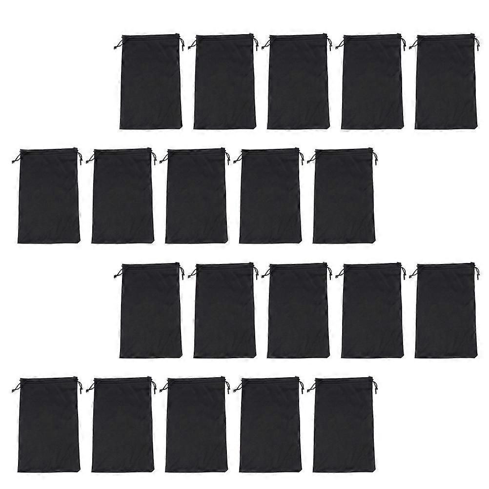 Outdoor Goggles Pouch Black Drawstring Bags 120Pcs for Storage Purpose