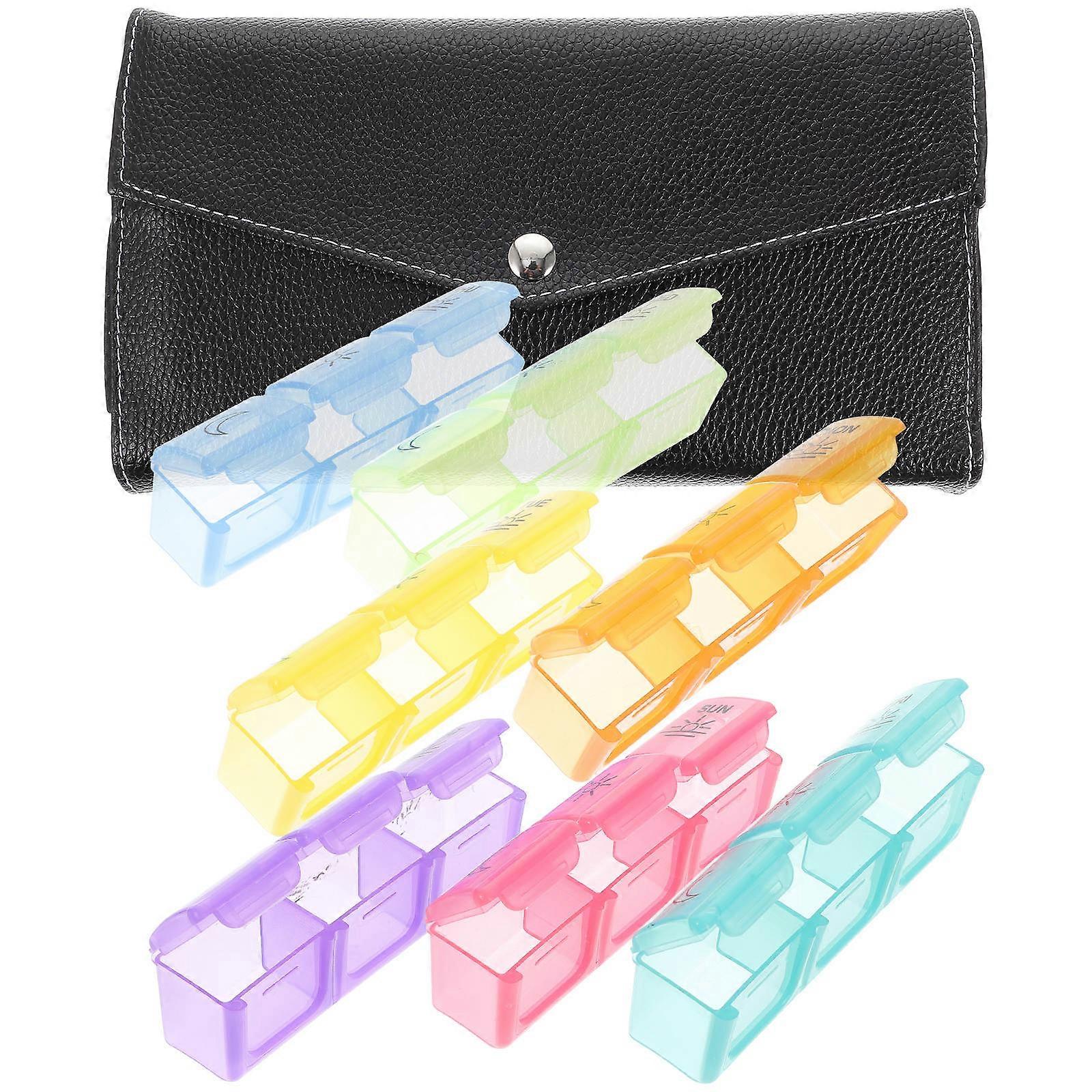 Travel Pill Case Medicine Holder For Patients Assorted Color 1 Set