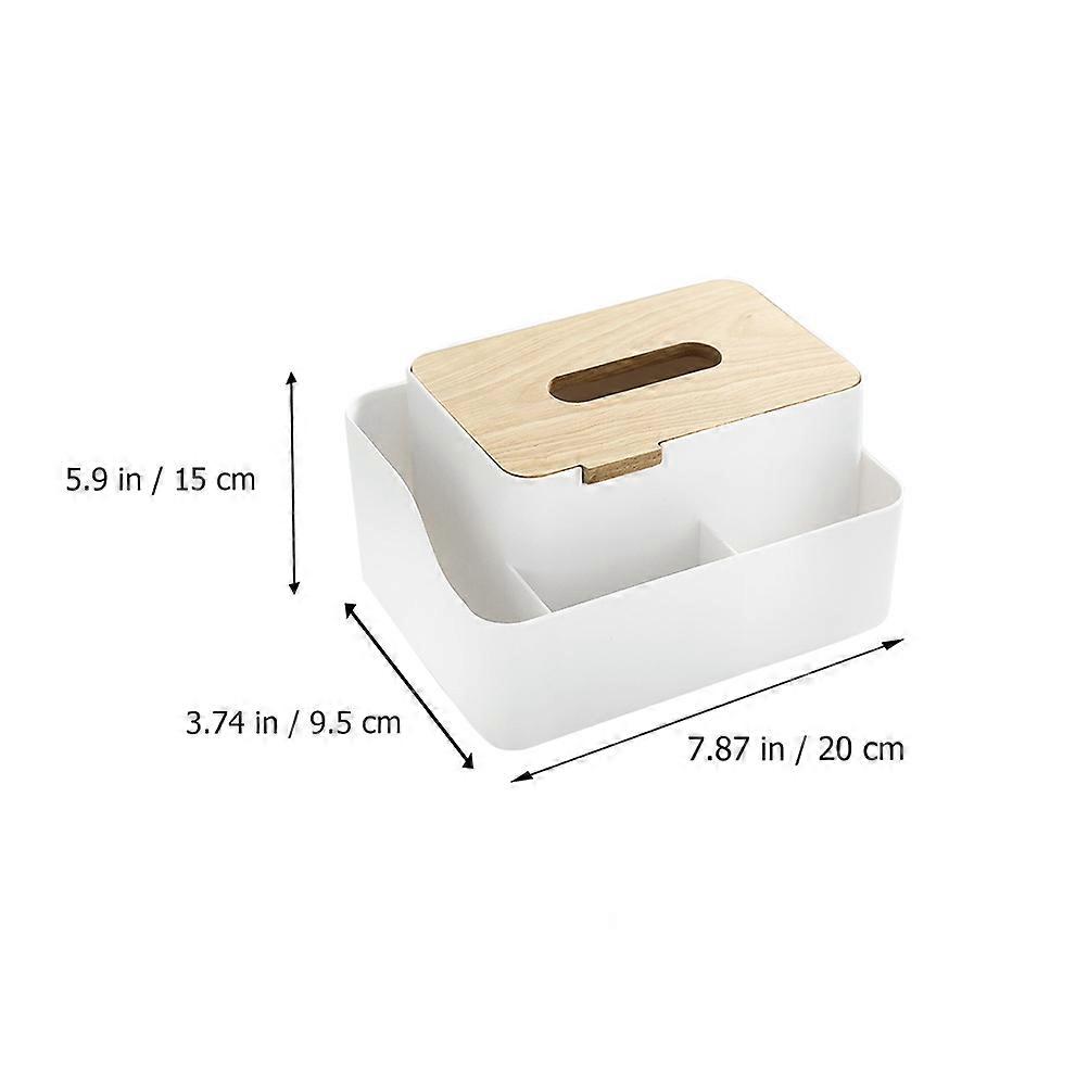 Plastic Tissue Box 1Pc for Home Storage in White Material with Modern Practical Function