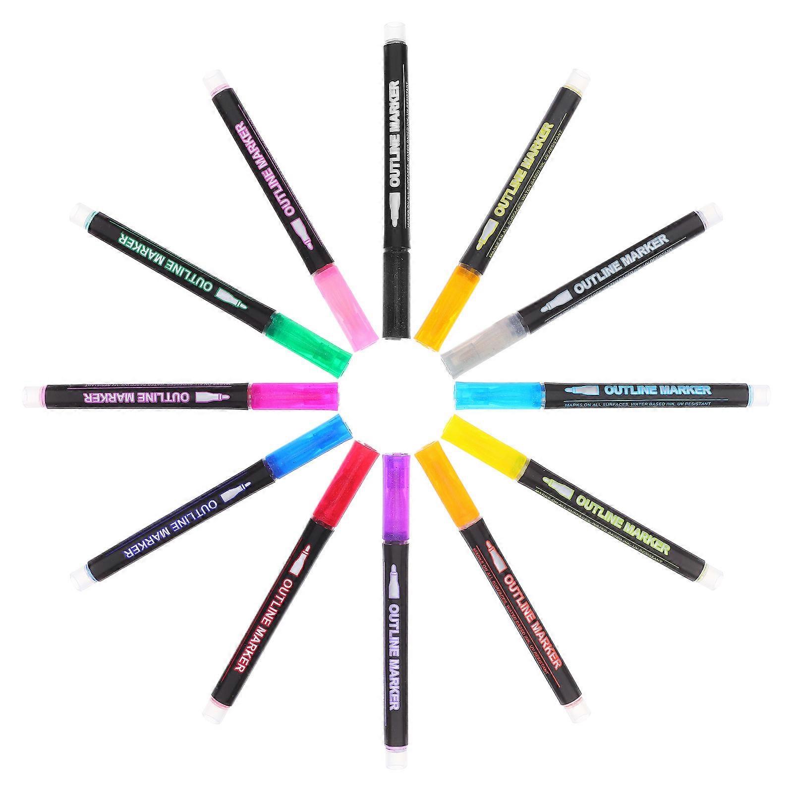 Graffiti Painting Markers 60 Pcs Colorful Pens Great For School Art Projects 13X1.2CM Soft Tip Durable Creatives