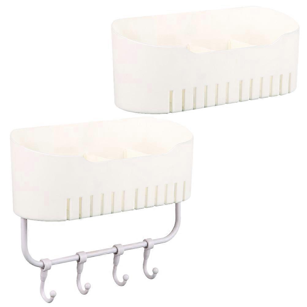 Wall-mounted Shower Organizer Rack 6Pcs Multi-functional Draining Storage Unit For Bathroom With Strong Bearing Capacity And Easy Installation